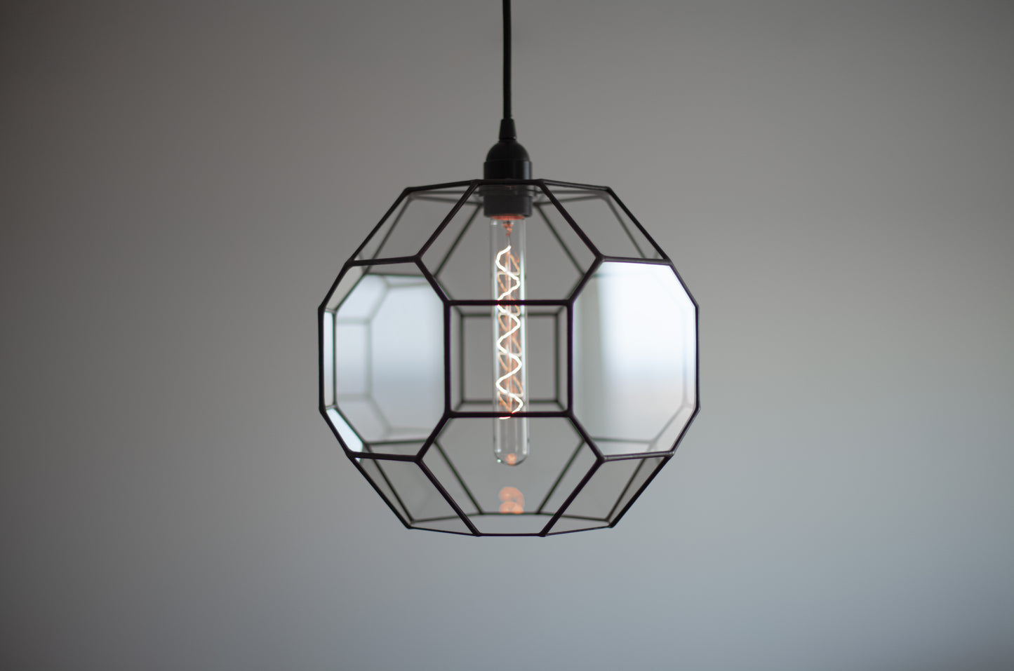 Truncated Cuboctahedron Glass Geometric Chandelier