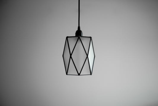 Hexagonal Matt Glass Chandelier