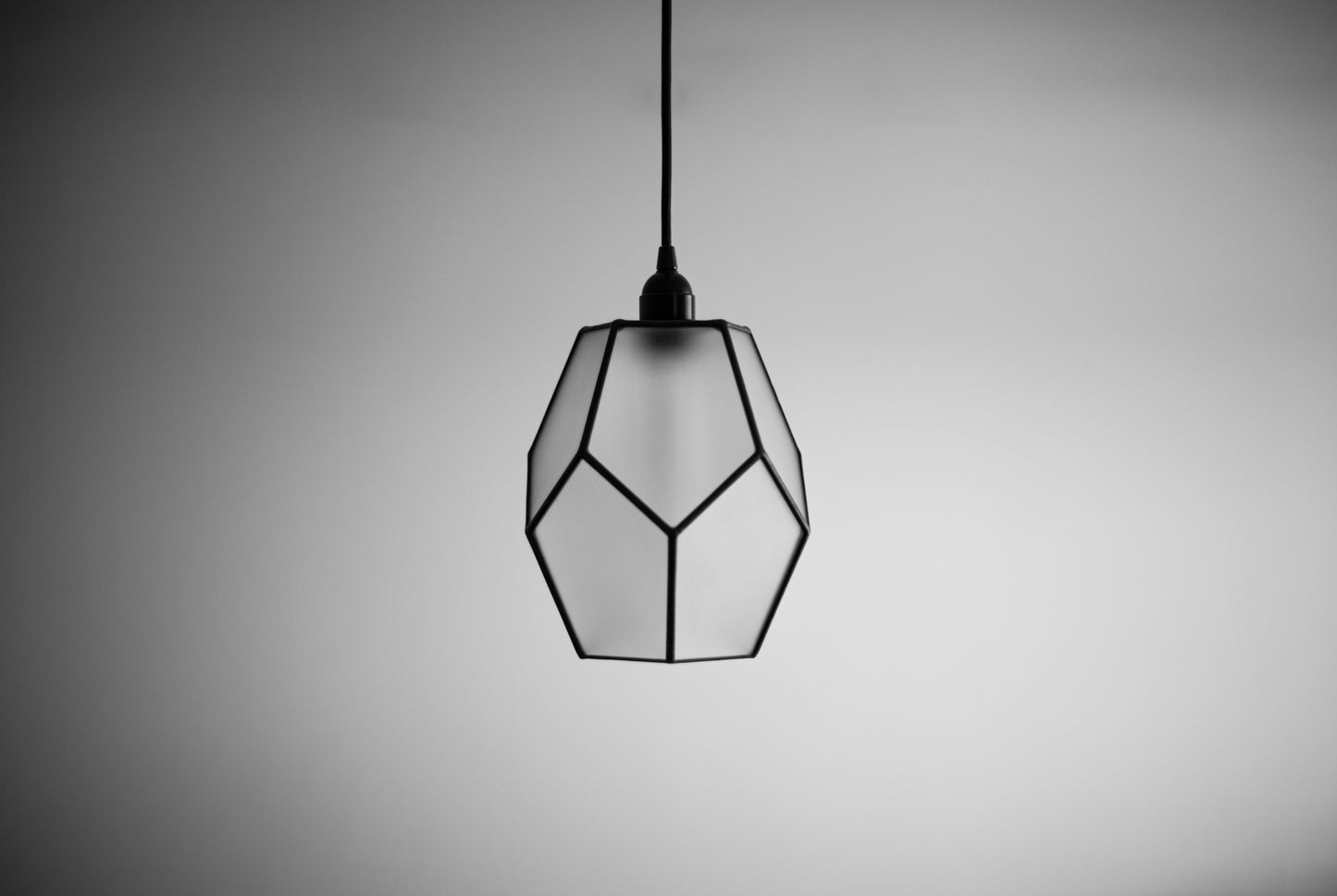 Elongated Dodecahedron Matt Glass Geometric Chandelier