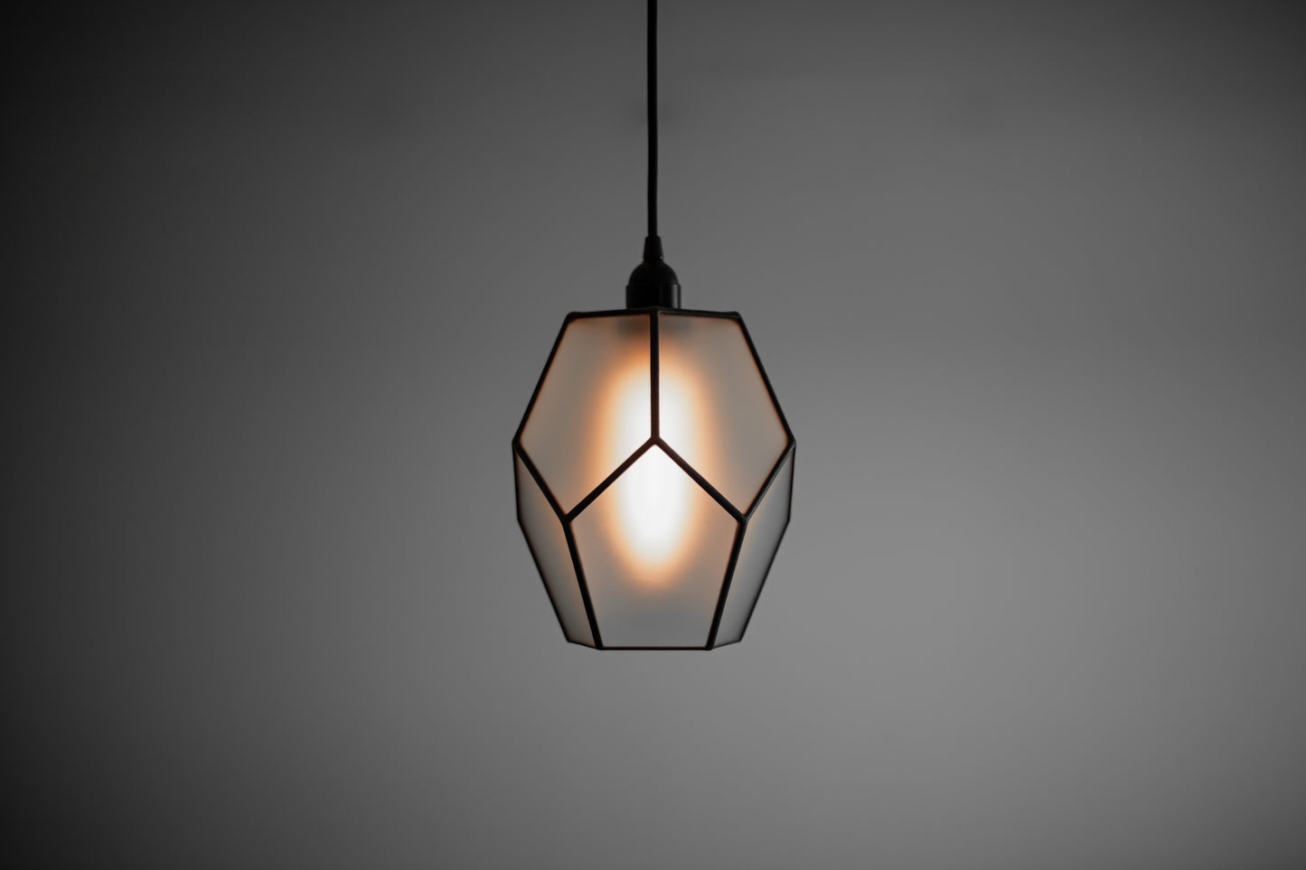 Elongated Dodecahedron Matt Glass Geometric Chandelier