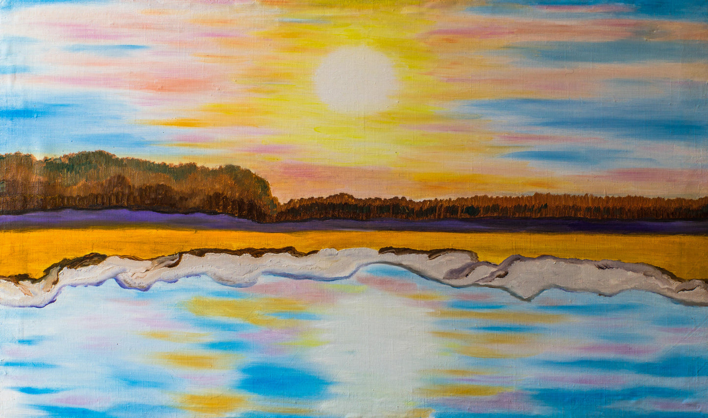 Winter lake in Russia