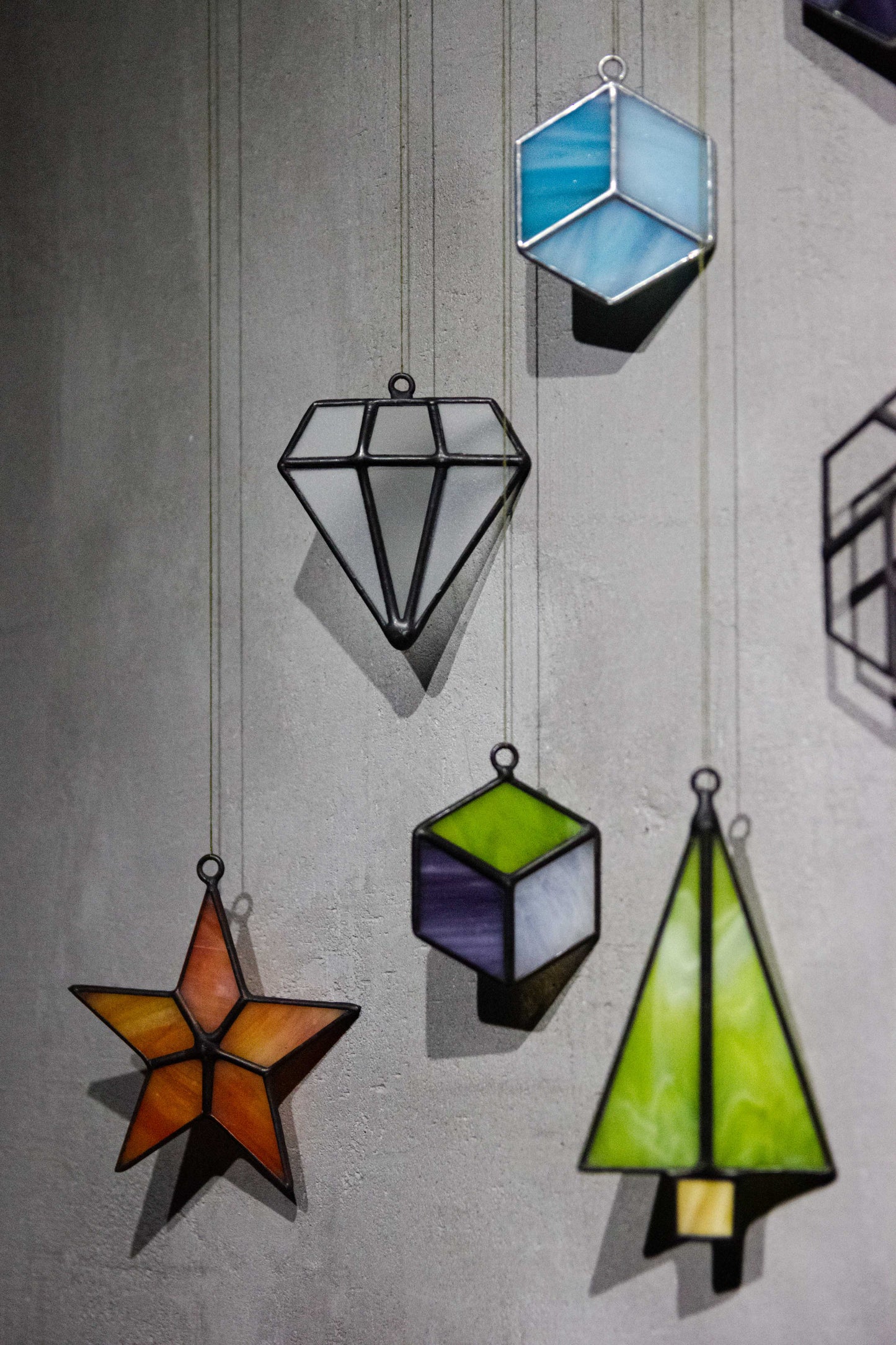 Christmas Geometric Glass Toys