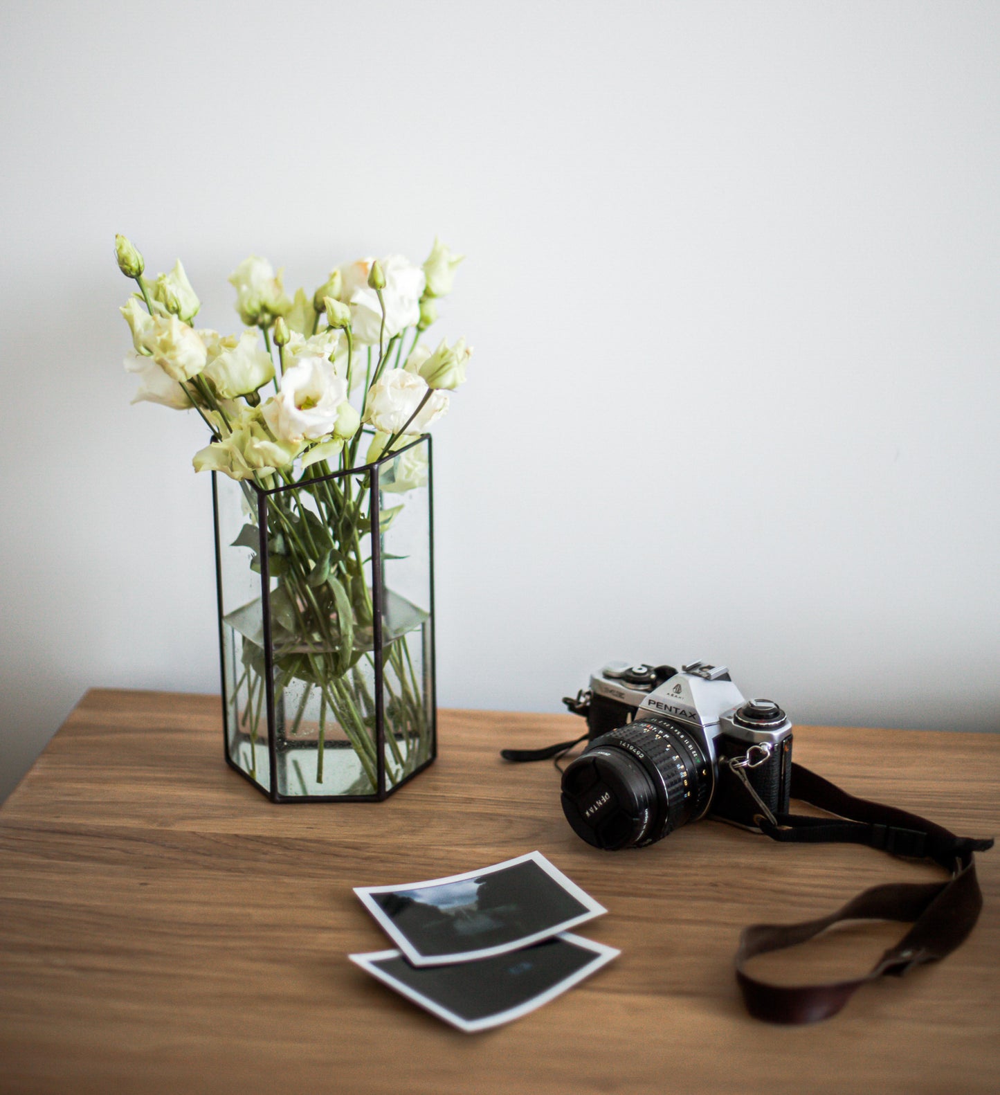 Hexagonal Glass Geometric Vase