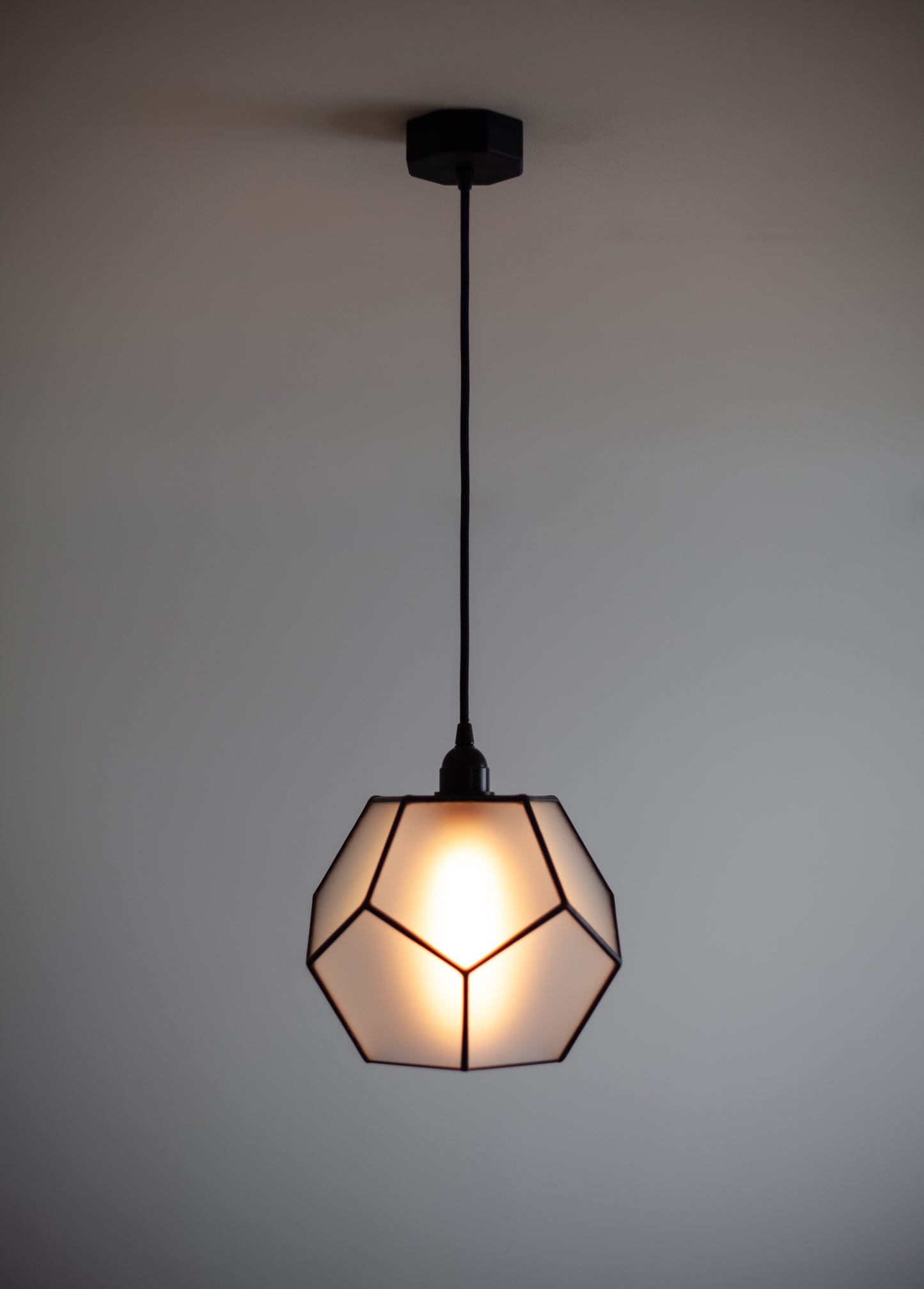 Dodecahedron Matt Glass Chandelier