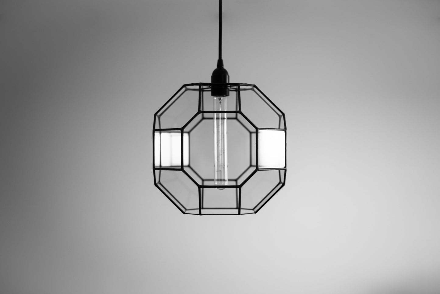 Truncated Cuboctahedron Glass Geometric Chandelier