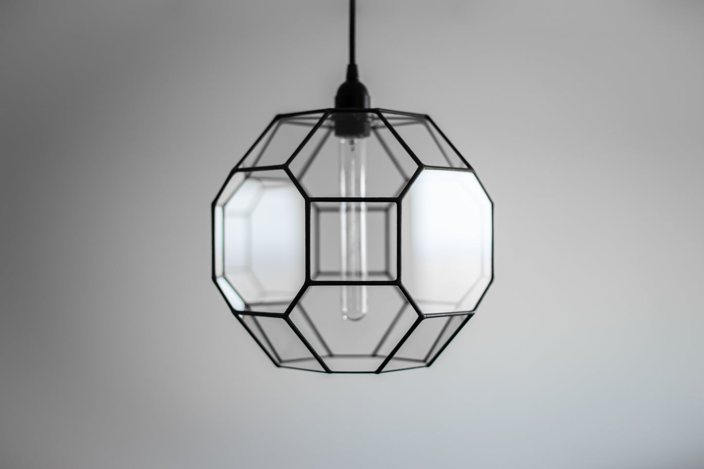 Truncated Cuboctahedron Glass Geometric Chandelier