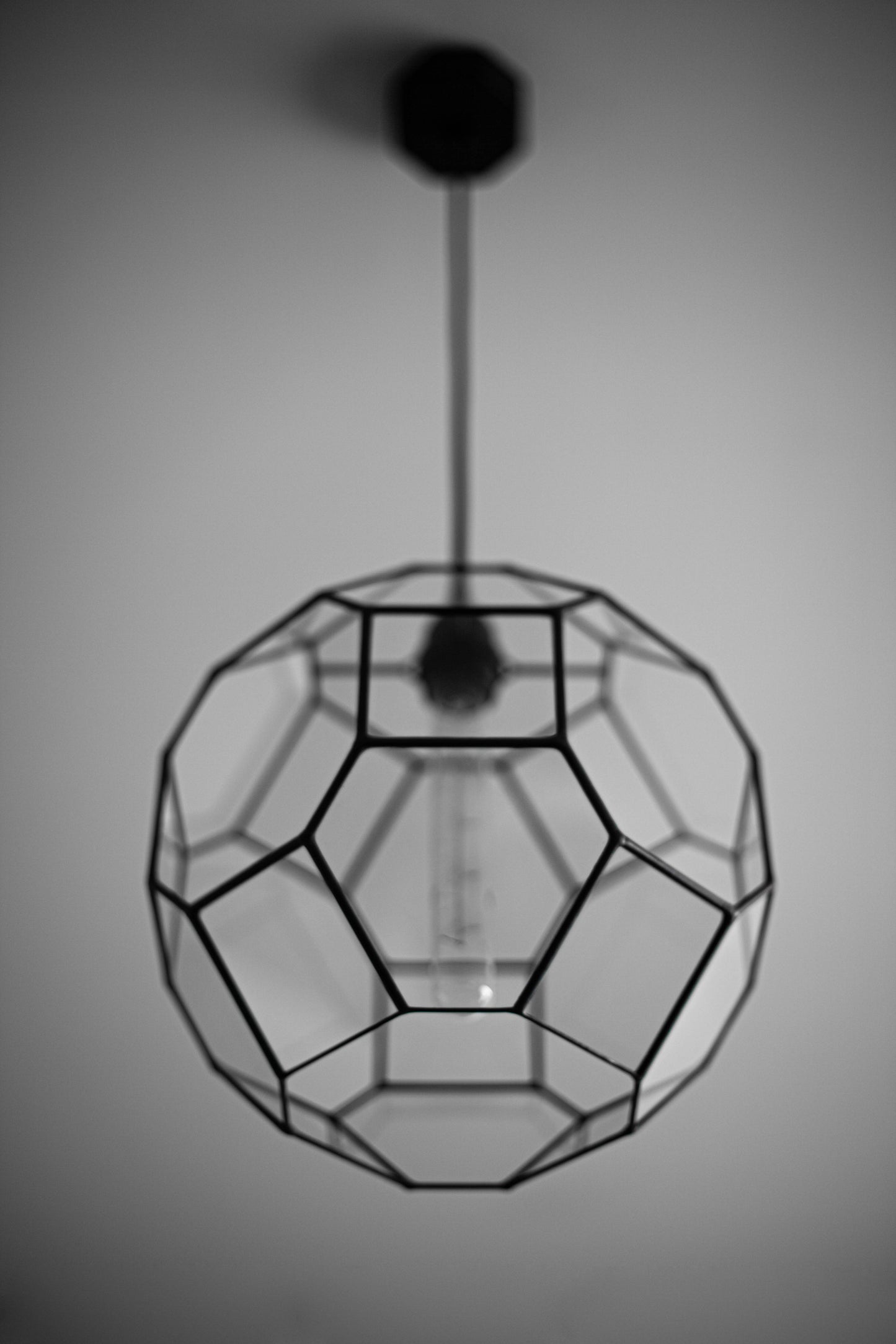 Truncated Cuboctahedron Glass Geometric Chandelier