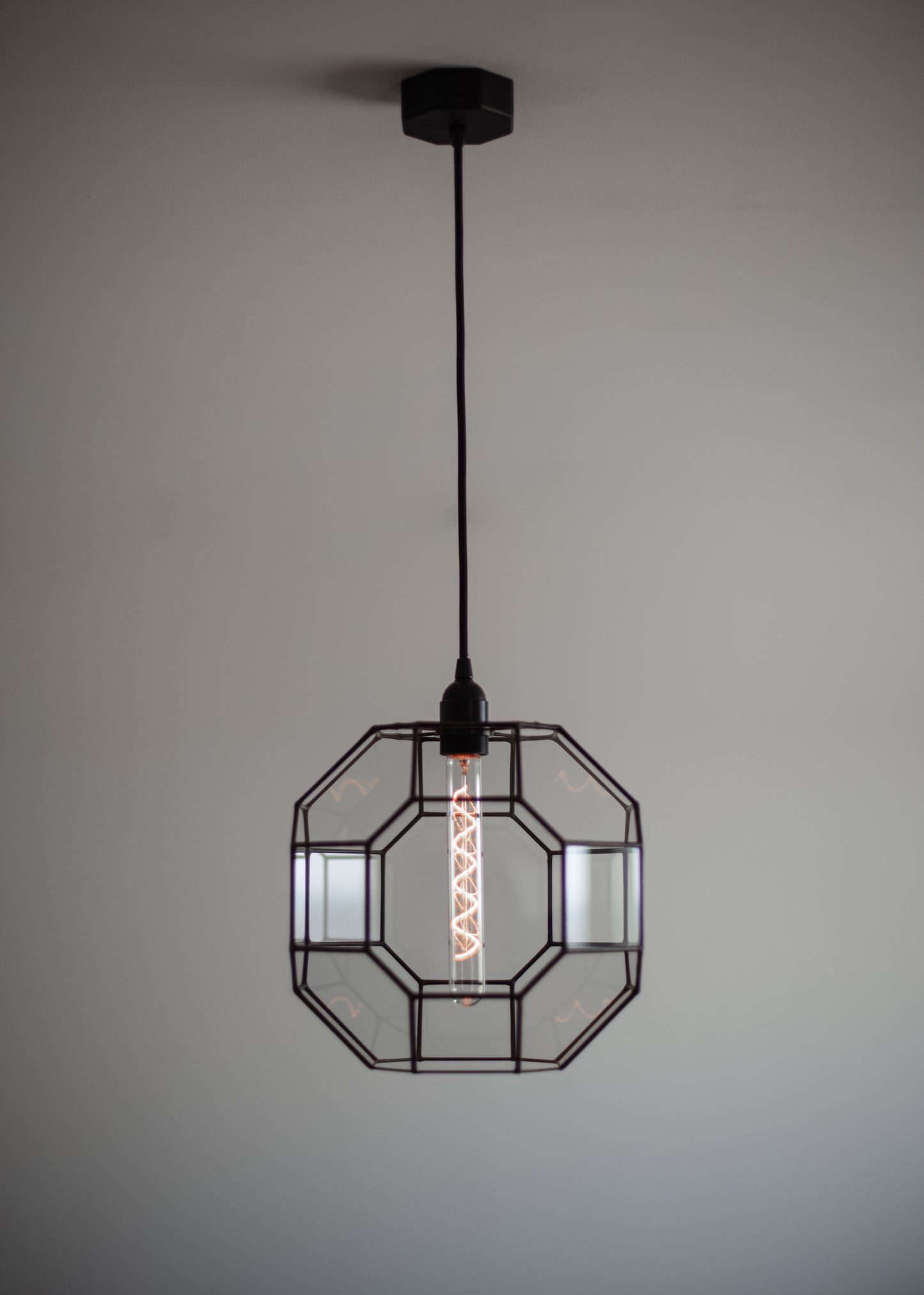 Truncated Cuboctahedron Glass Geometric Chandelier