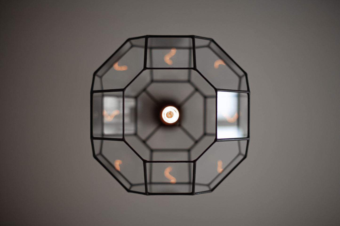 Truncated Cuboctahedron Glass Geometric Chandelier
