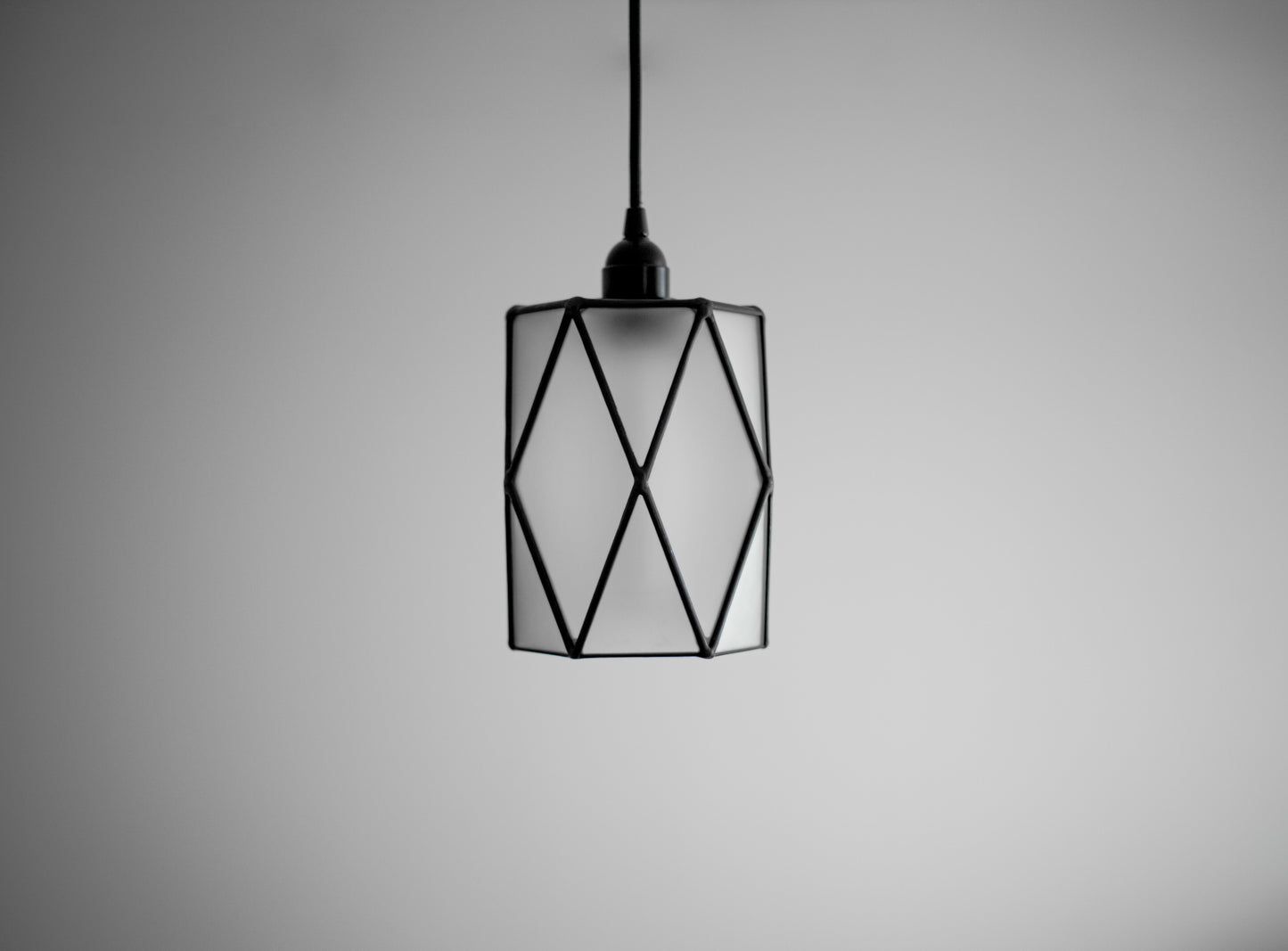 Hexagonal Matt Glass Chandelier