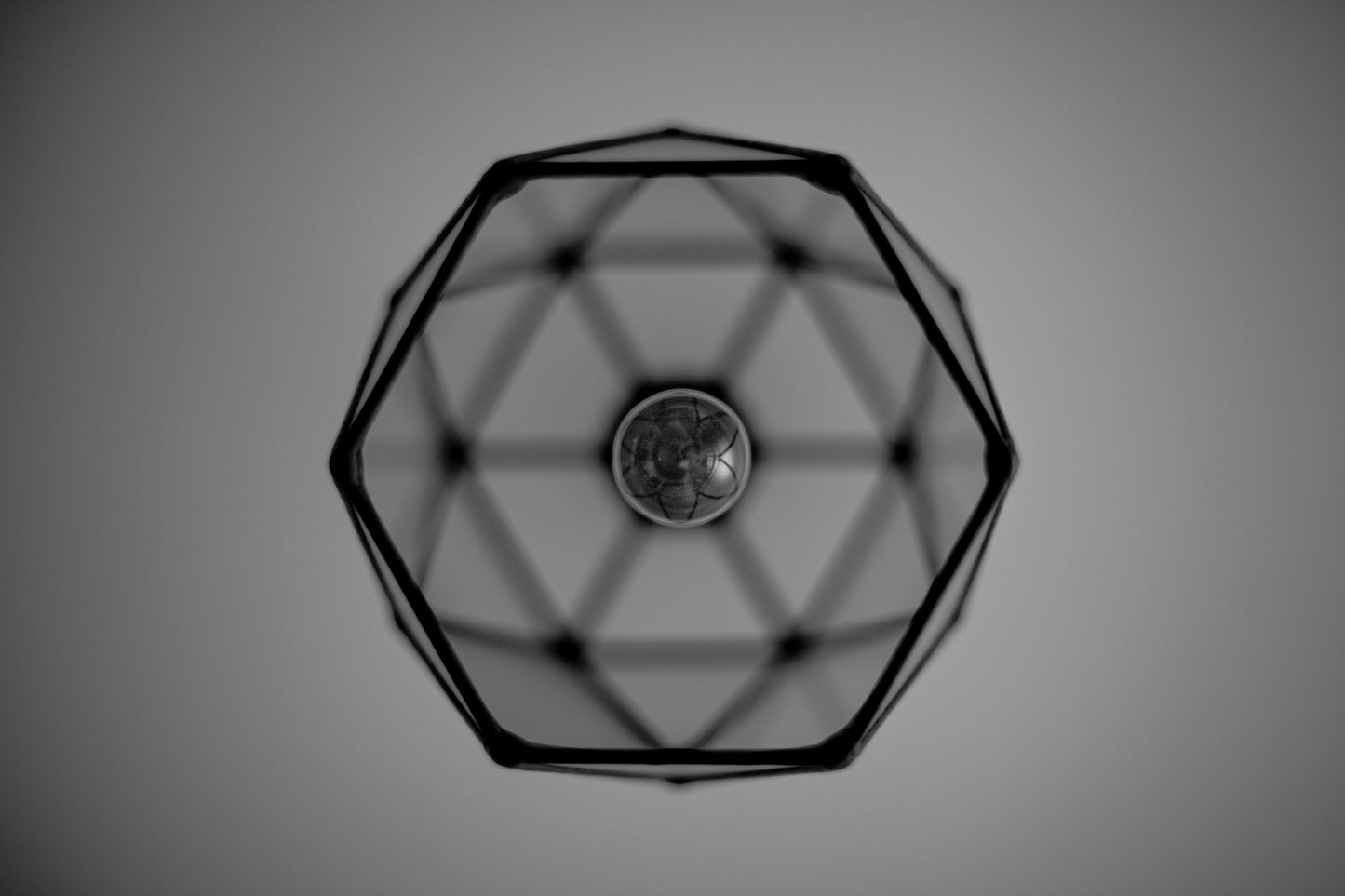 Hexagonal Matt Glass Chandelier