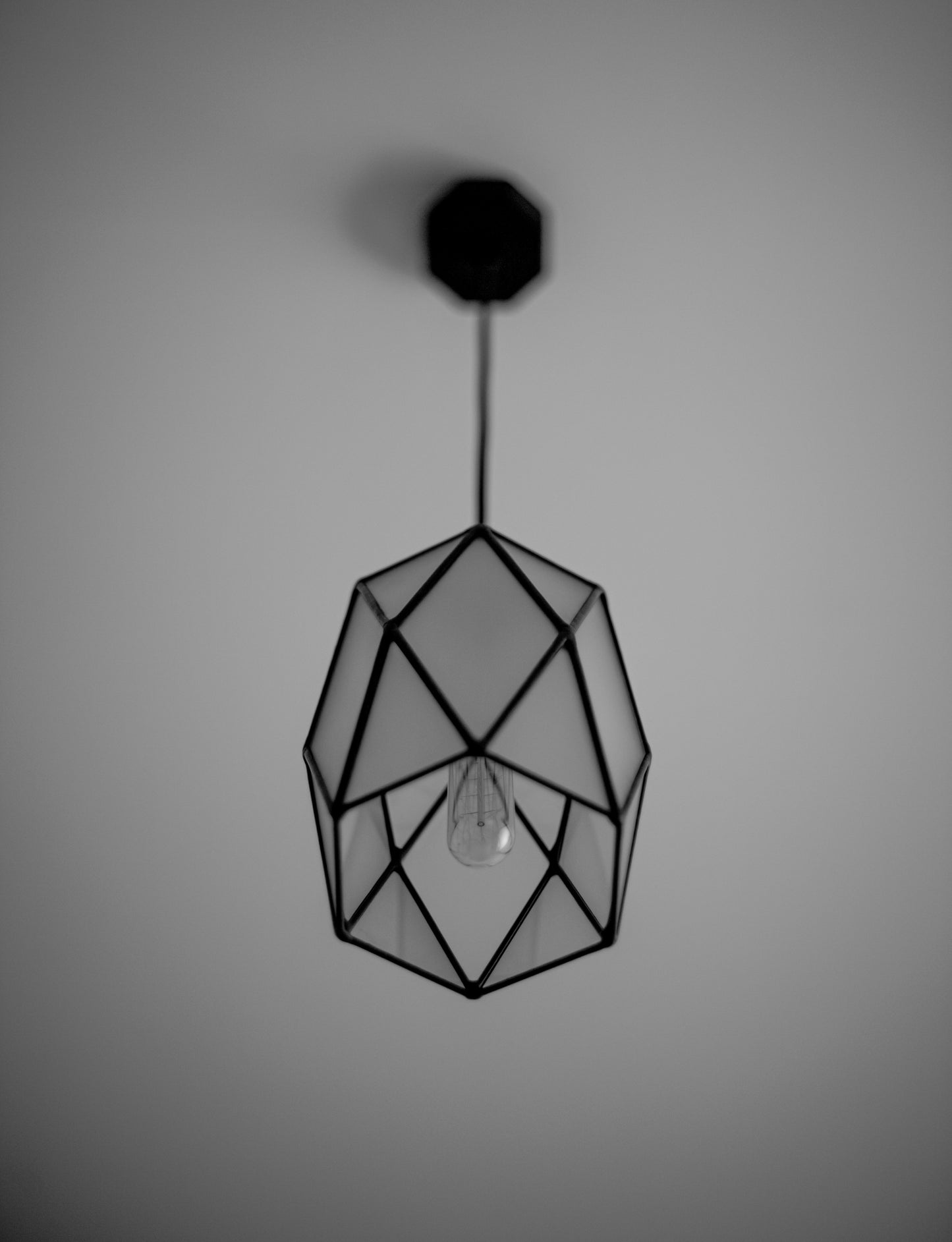 Hexagonal Matt Glass Chandelier