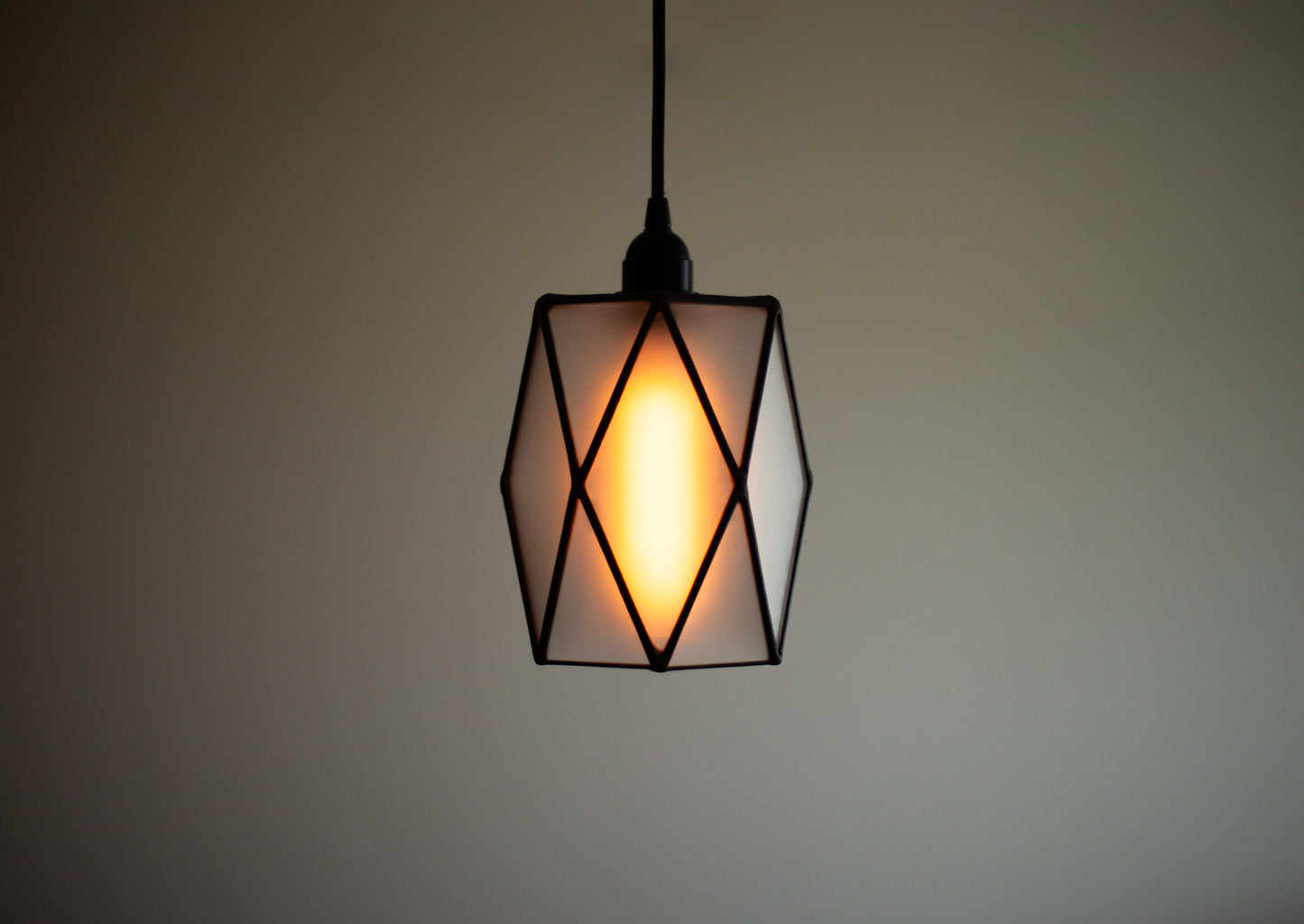 Hexagonal Matt Glass Chandelier