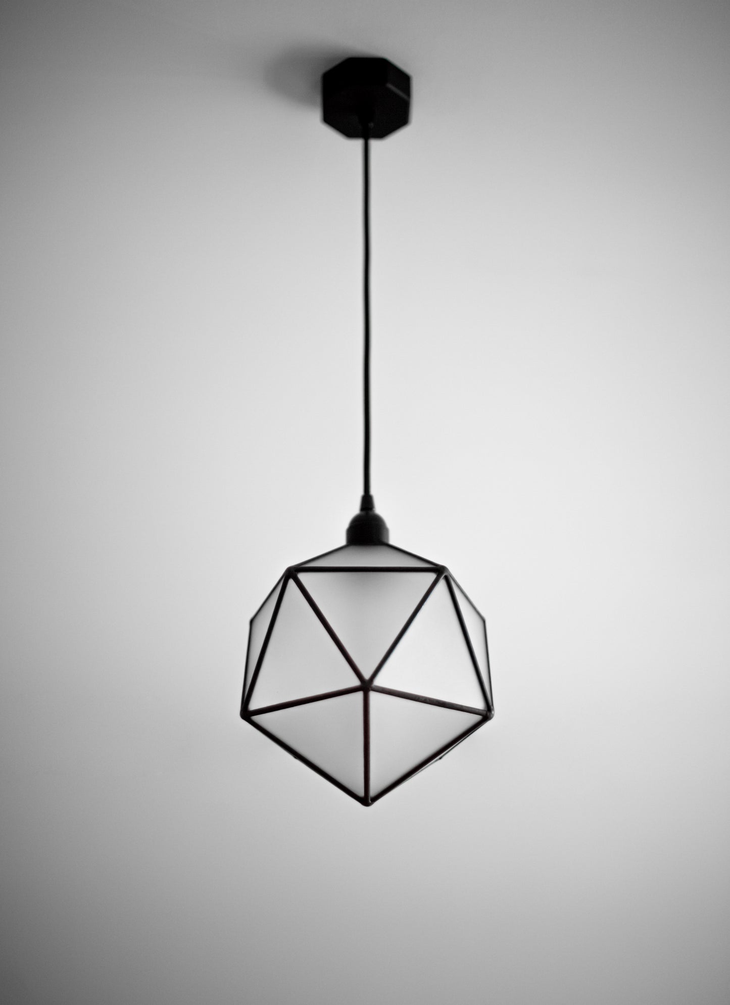 Icosahedron Glass Matt Chandelier