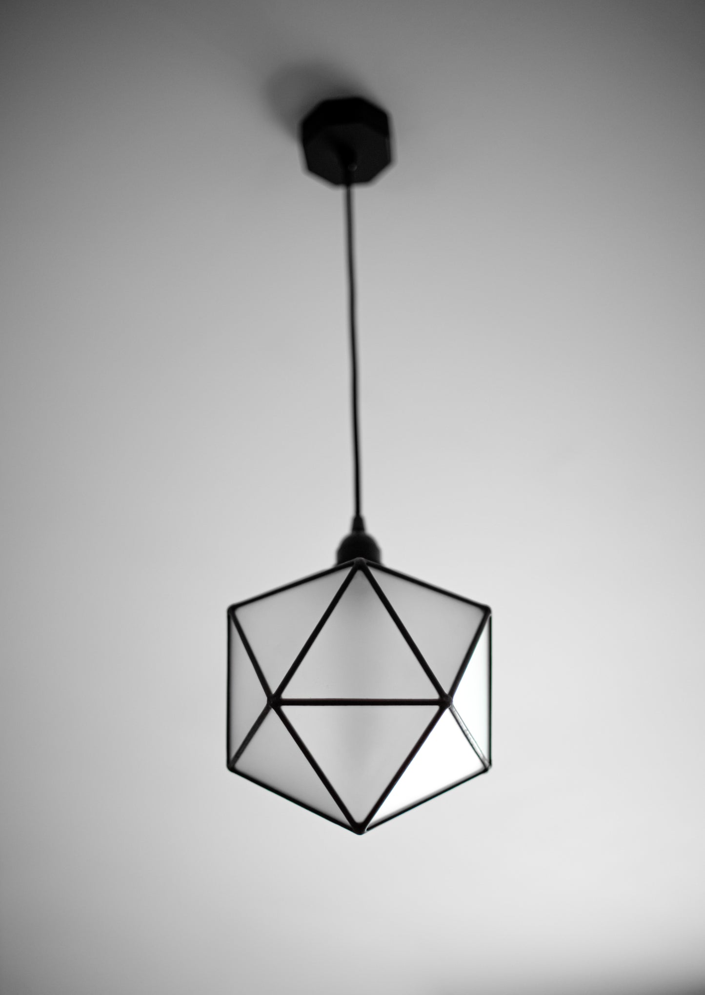 Icosahedron Glass Matt Chandelier