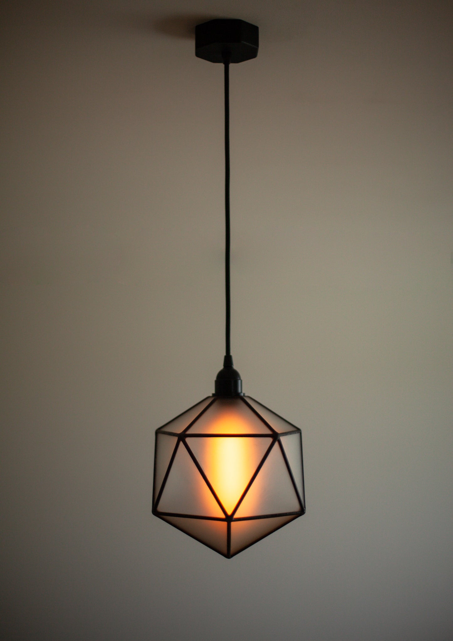 Icosahedron Glass Matt Chandelier
