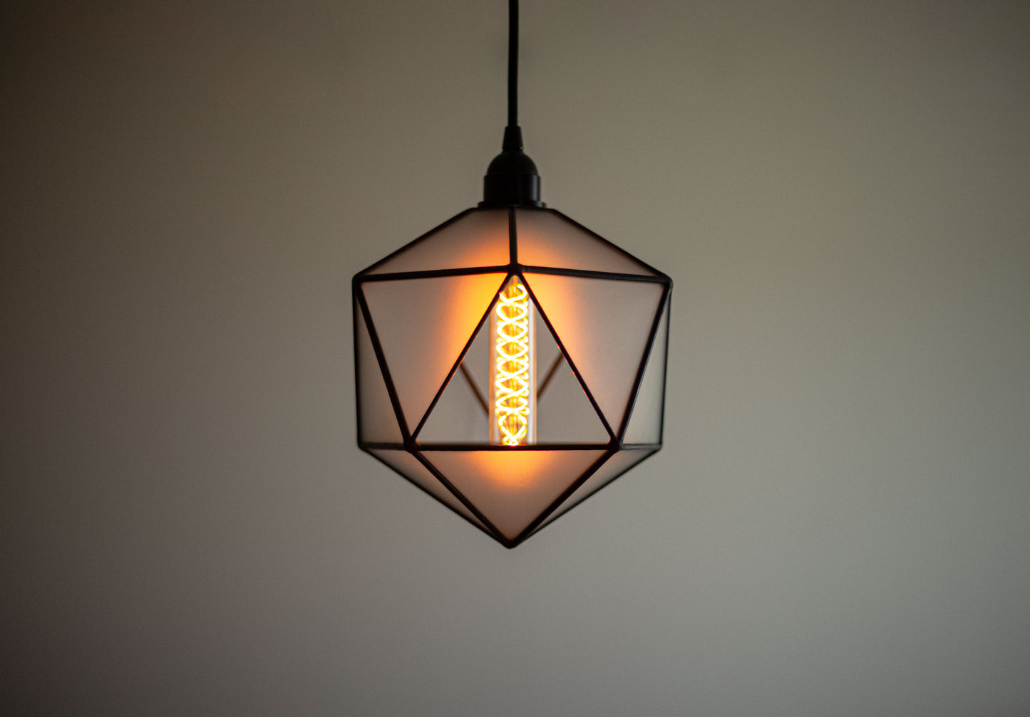 Icosahedron Glass Matt Chandelier