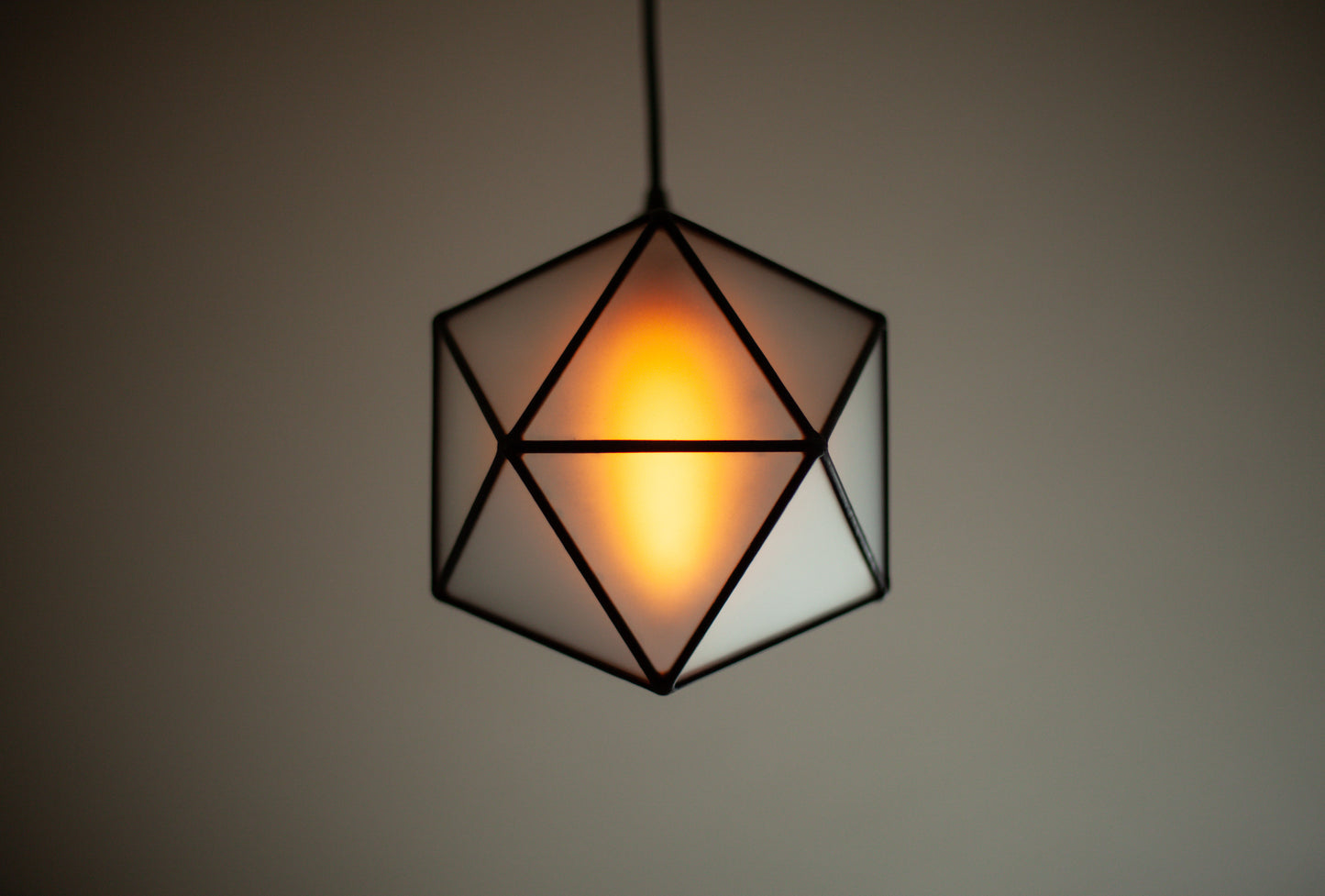 Icosahedron Glass Matt Chandelier