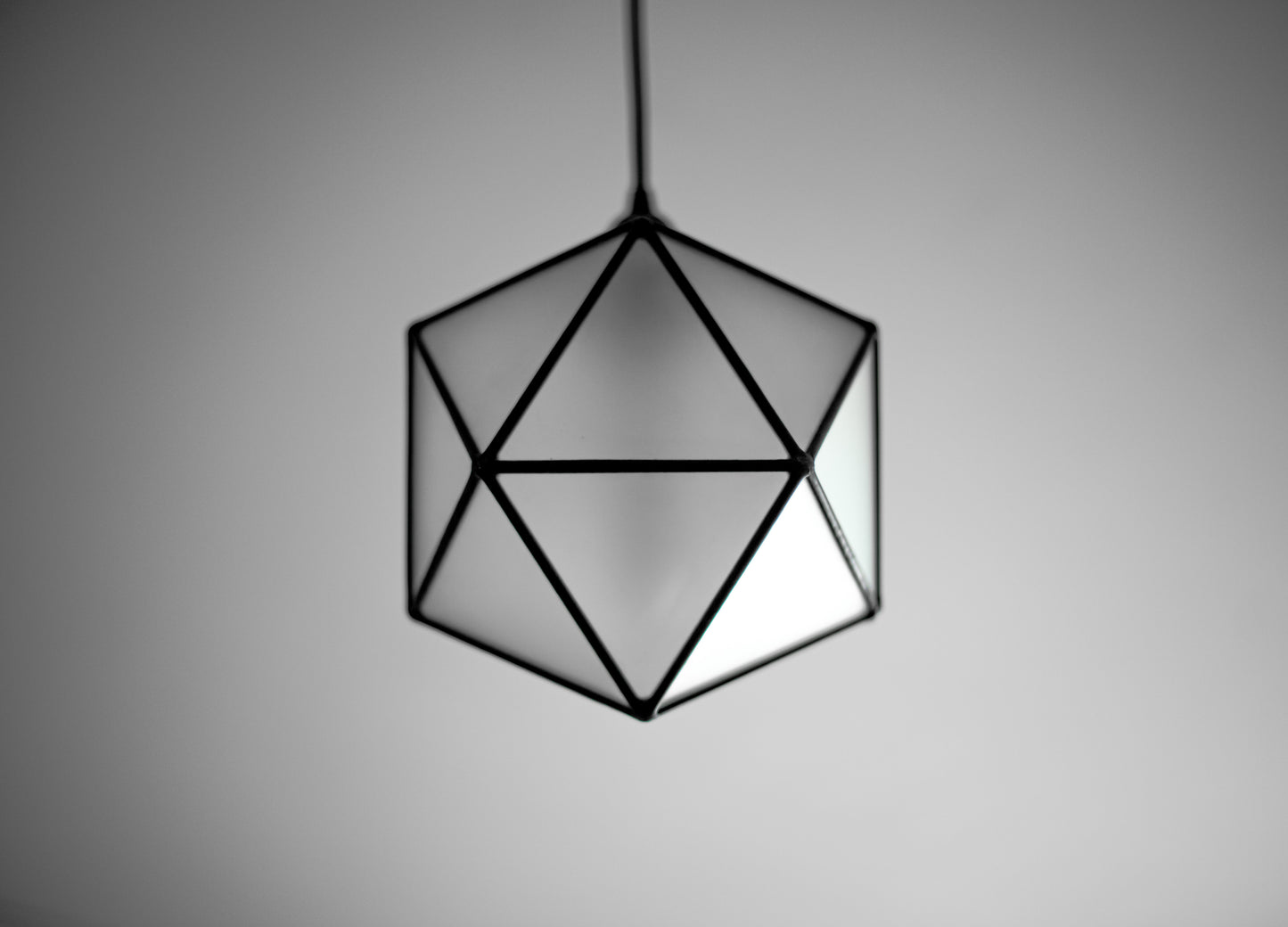 Icosahedron Glass Matt Chandelier