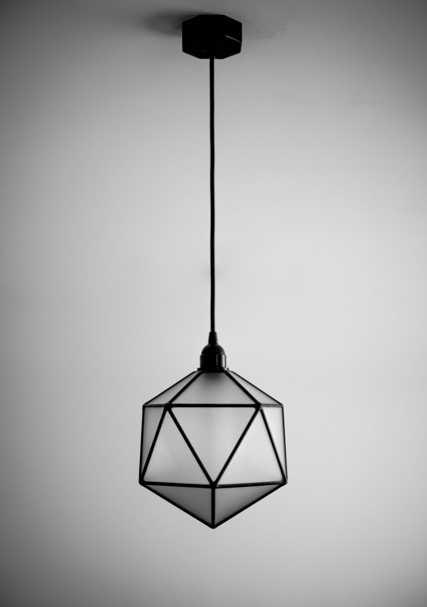 Icosahedron Glass Matt Chandelier