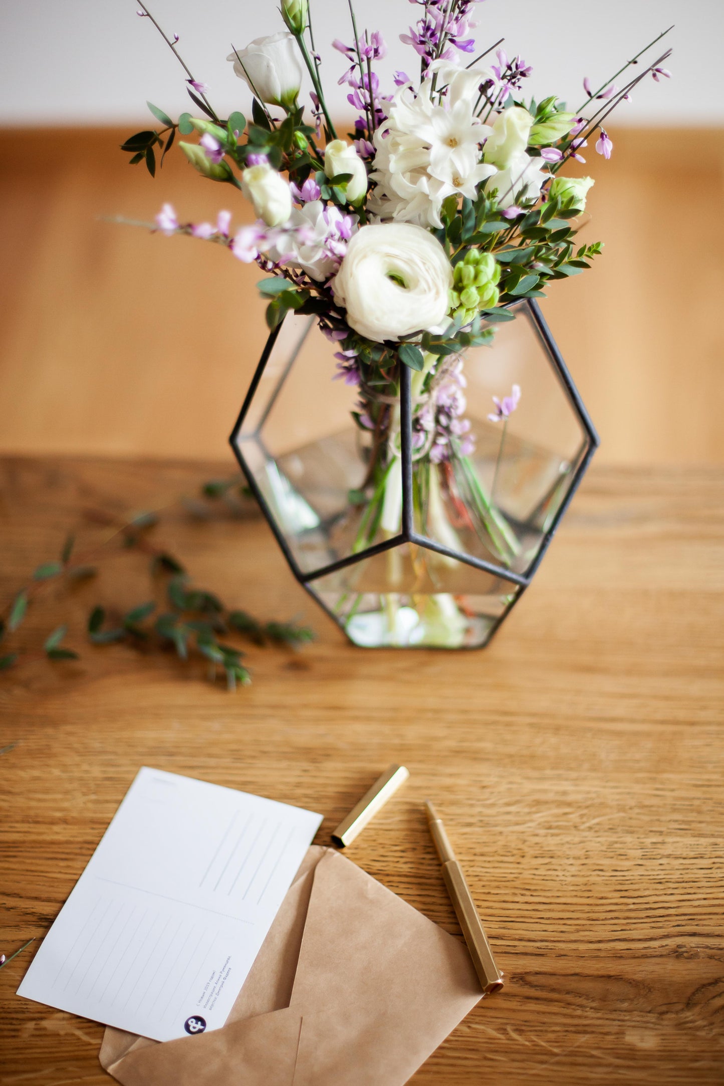 Geometric Dodecahedron Glass Vase