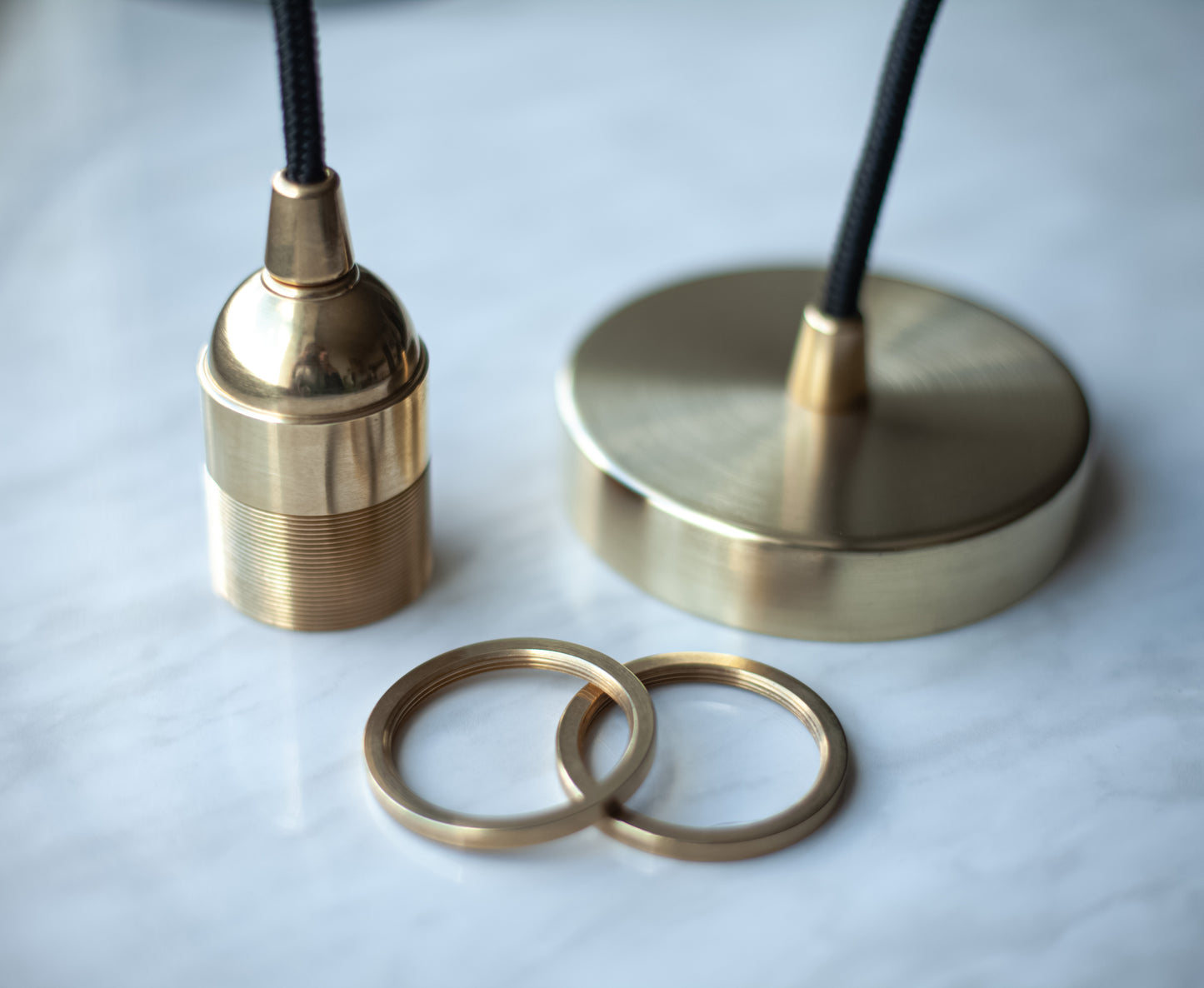 Mount Lighting Fixture For Chandelier Solid Brass / Black Anodized Aluminium / Silver