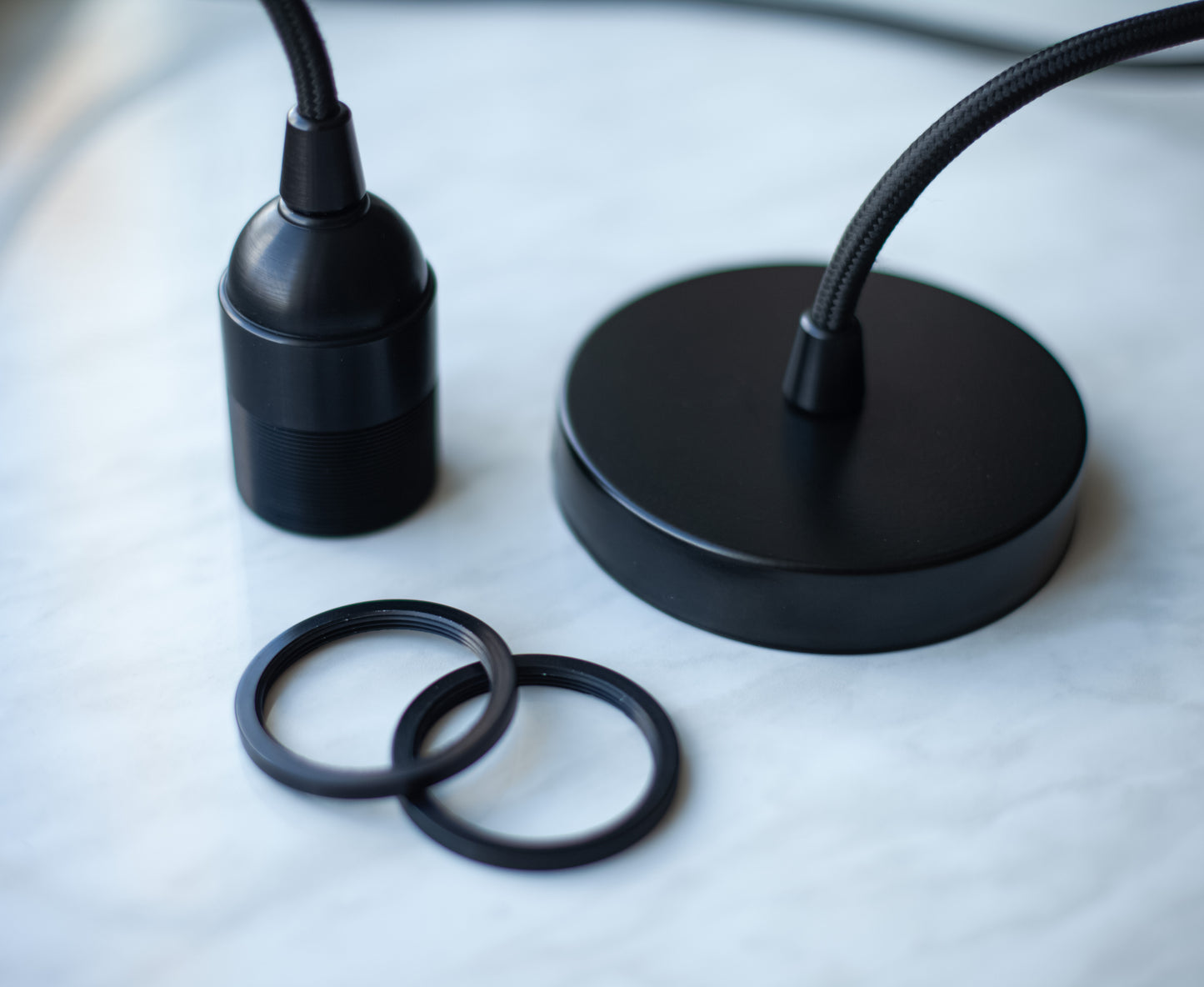 Mount Lighting Fixture For Chandelier Solid Brass / Black Anodized Aluminium / Silver