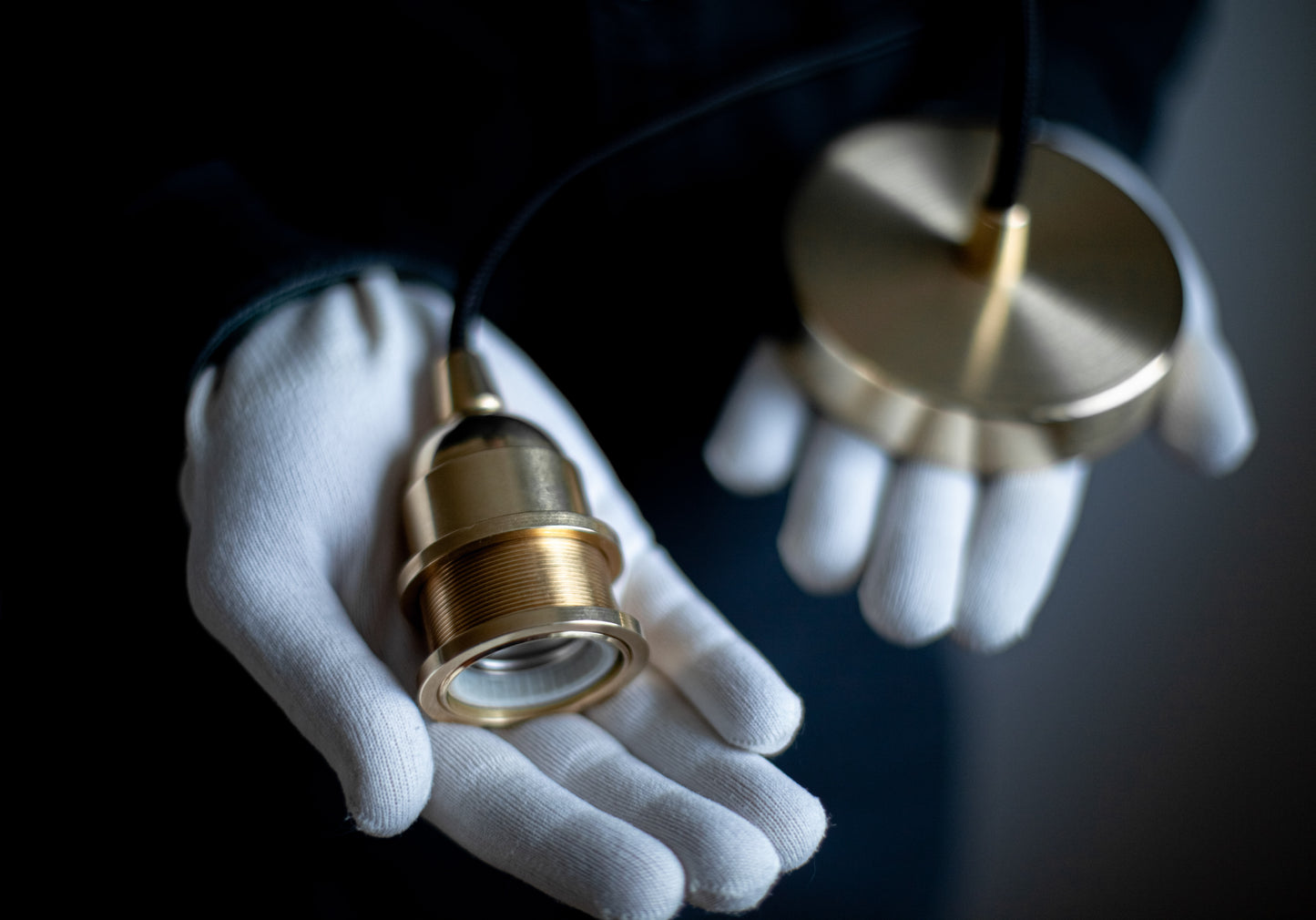 Mount Lighting Fixture For Chandelier Solid Brass / Black Anodized Aluminium / Silver