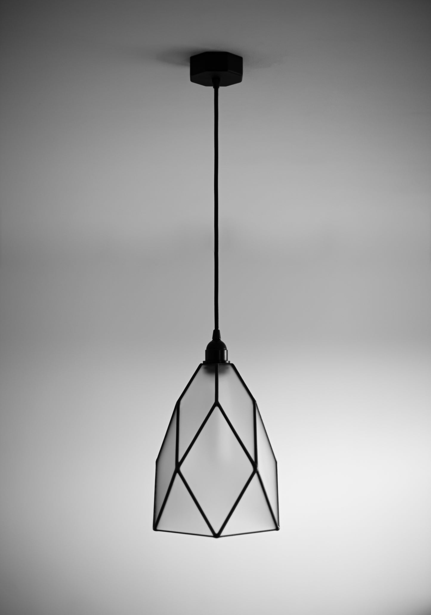 Cafe Classic Geometric Matt Glass Chandelier