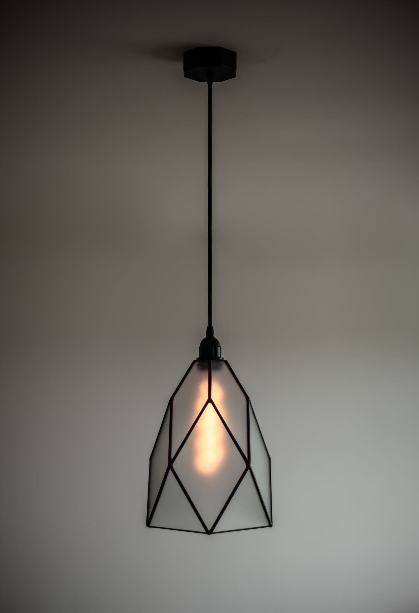 Cafe Classic Geometric Matt Glass Chandelier