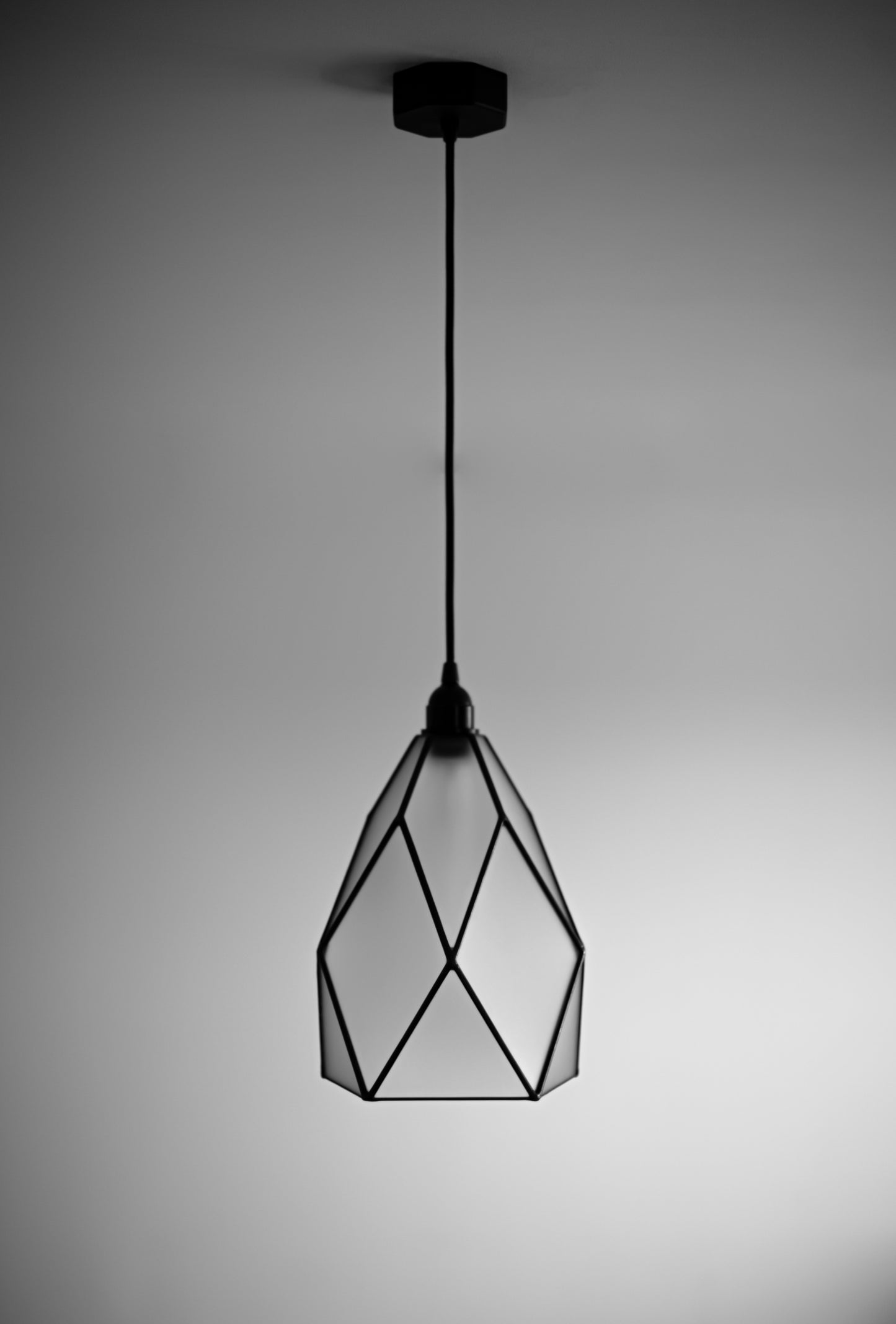 Cafe Classic Geometric Matt Glass Chandelier