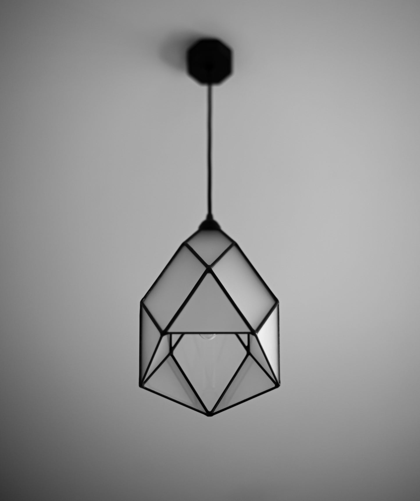 Cafe Classic Geometric Matt Glass Chandelier