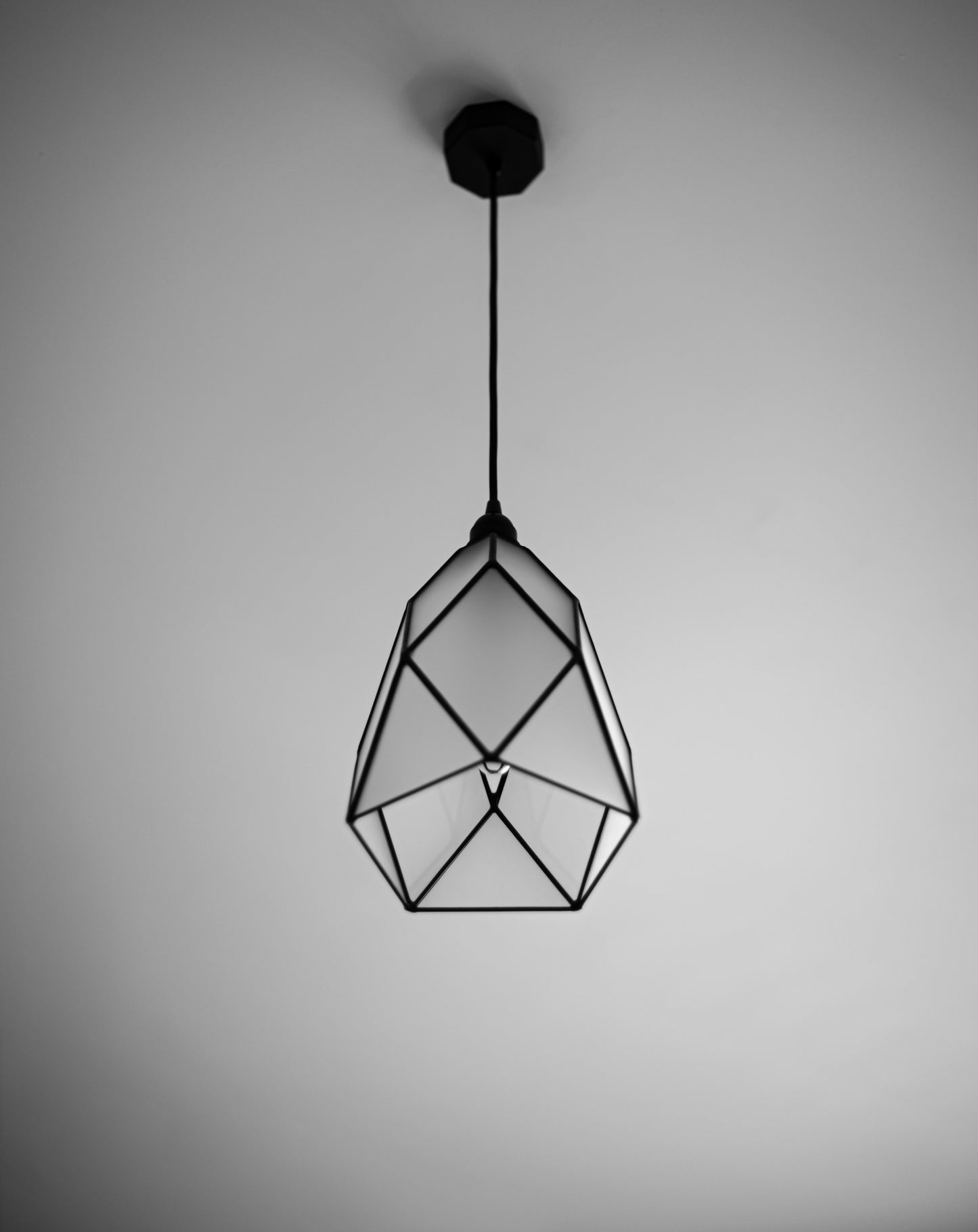 Cafe Classic Geometric Matt Glass Chandelier