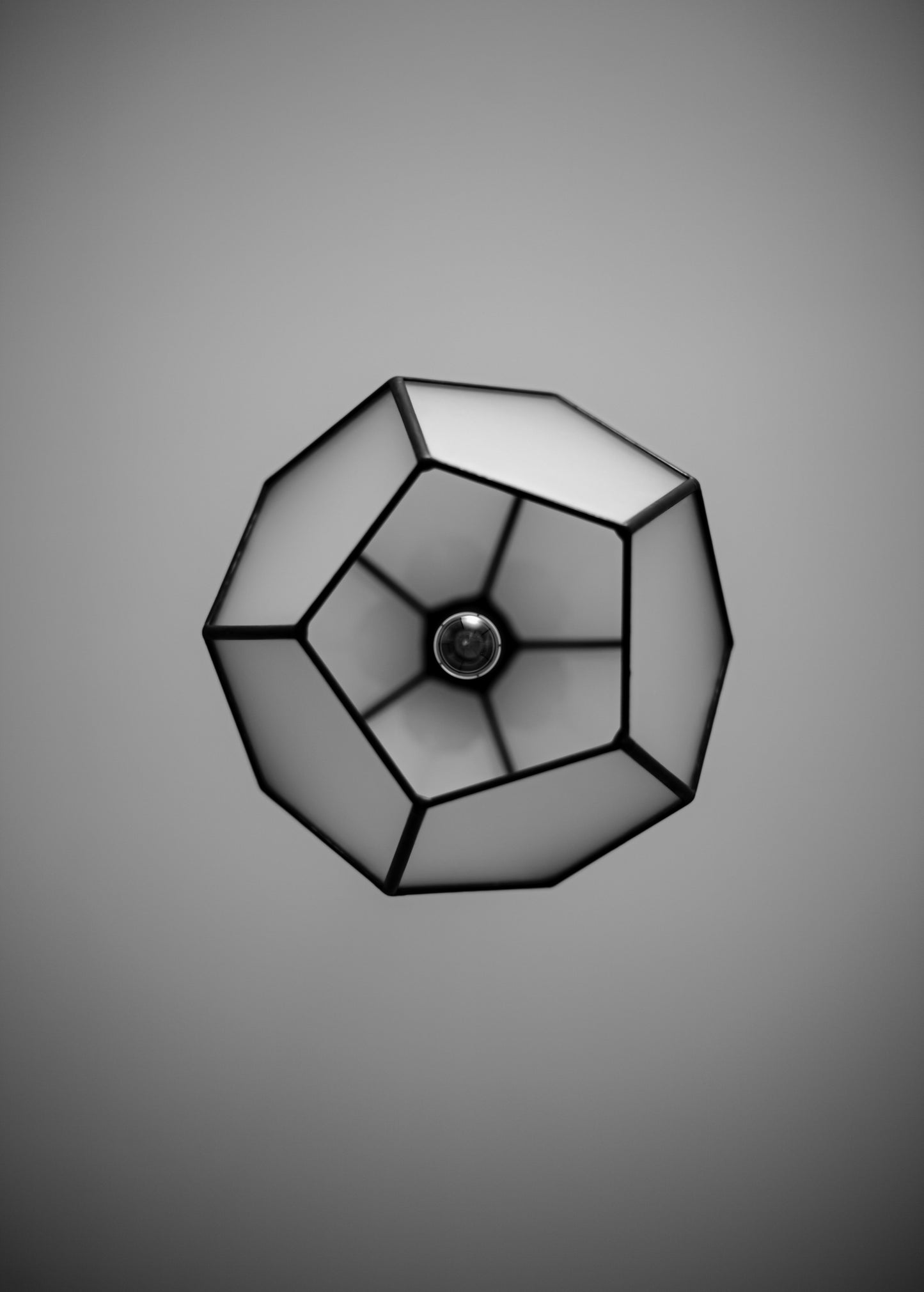 Pointed Dodecahedron Geometric Matt Glass Chandelier