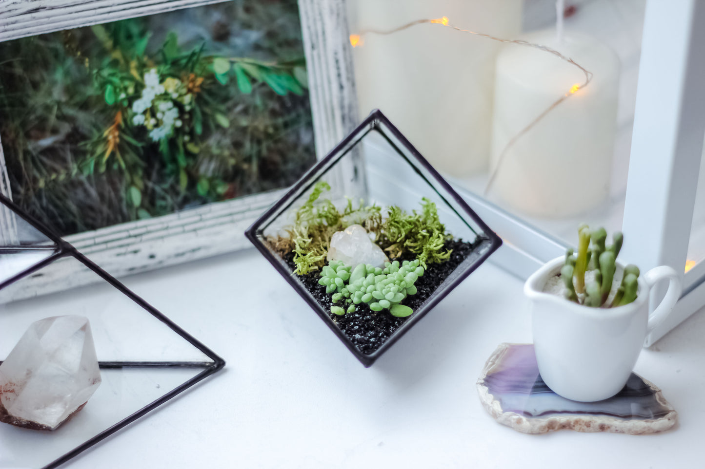 Mini Cube Glass Planter