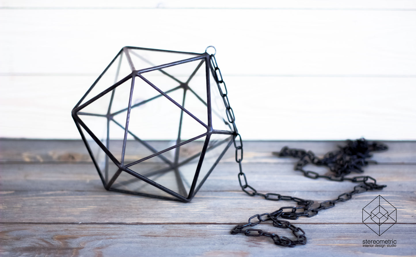 Icosahedron Pendant Geometric Terrarium