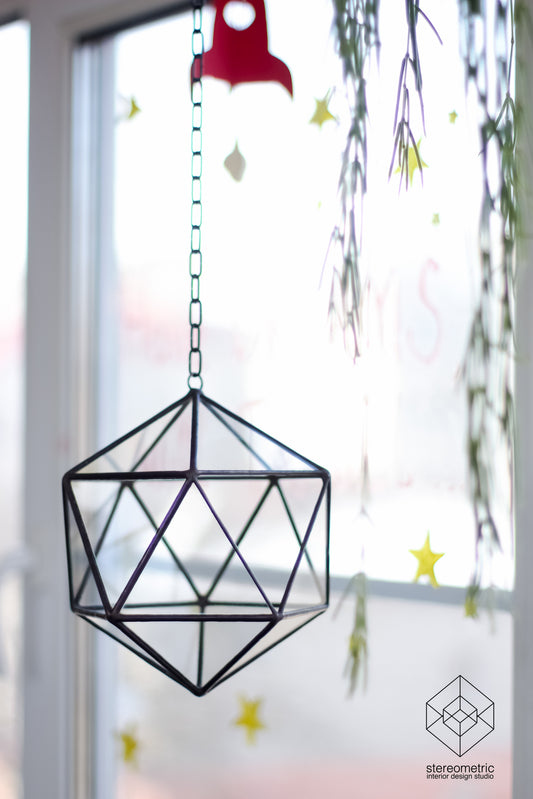 Icosahedron Pendant Geometric Terrarium