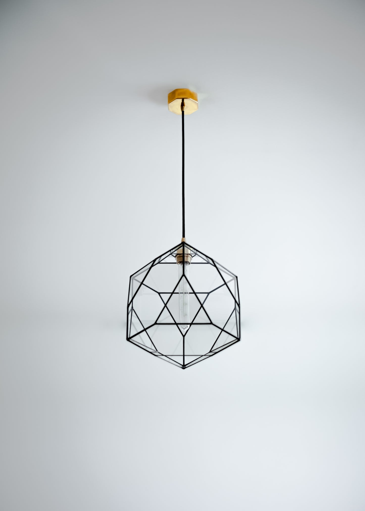 Projected Octahedron Exclusive Geometric Glass Chandelier