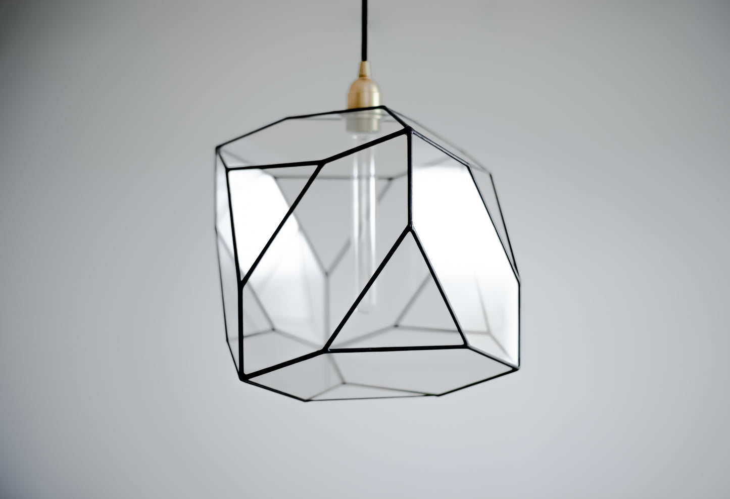 Projected Octahedron Exclusive Geometric Glass Chandelier