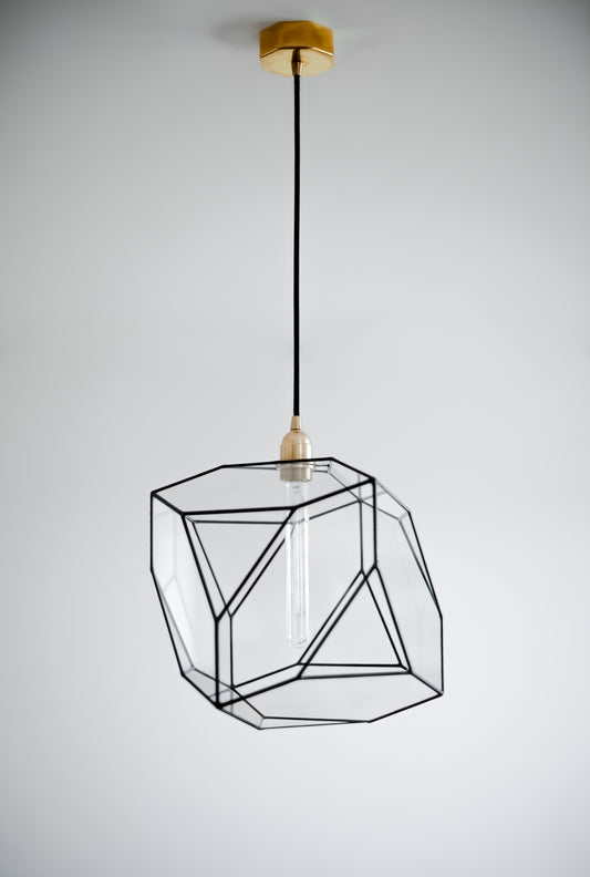 Projected Octahedron Exclusive Geometric Glass Chandelier