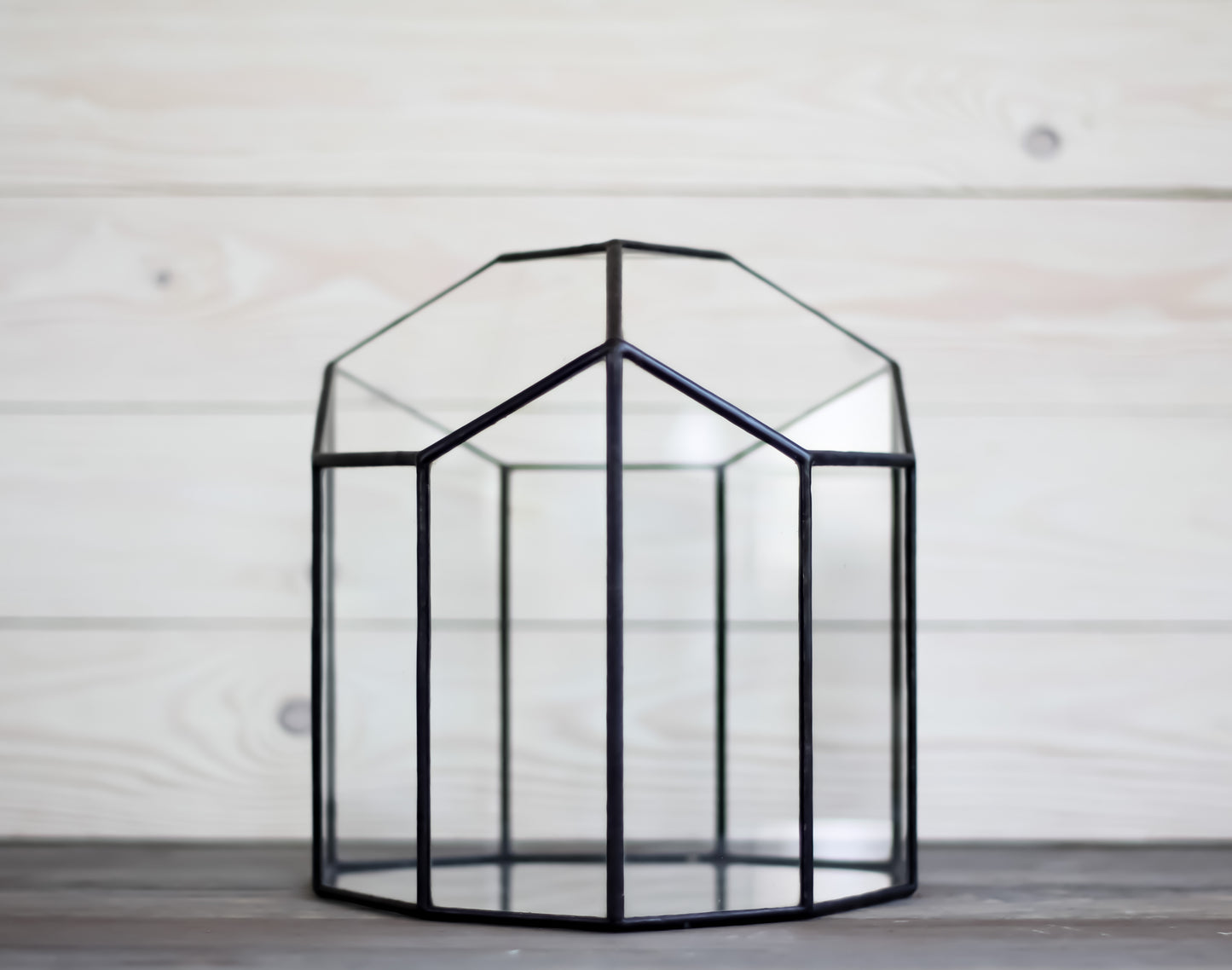 Large Crystal Glass Geometric Terrarium