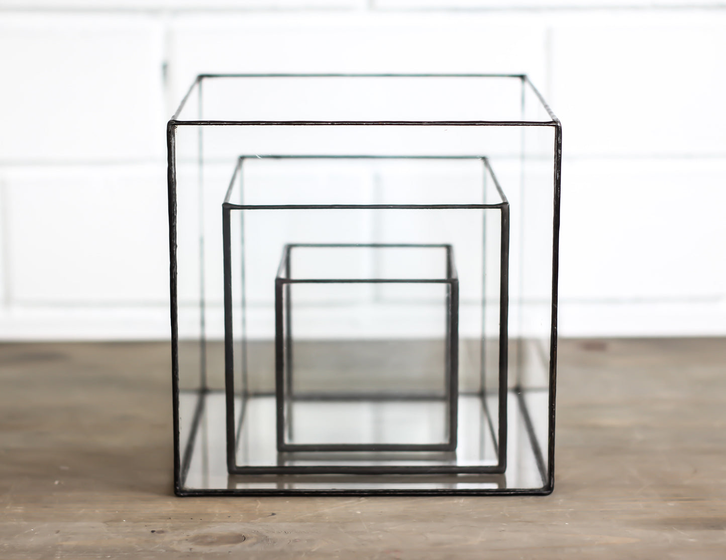 Cube Glass Planter (Set of 3)
