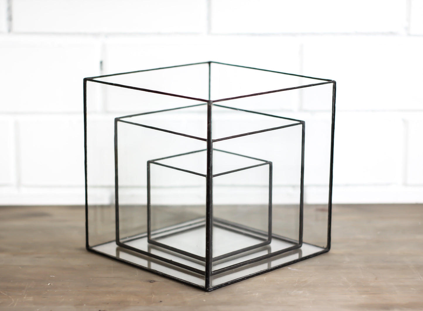 Cube Glass Planter (Set of 3)