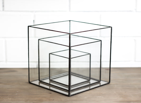Cube Glass Planter (Set of 3)