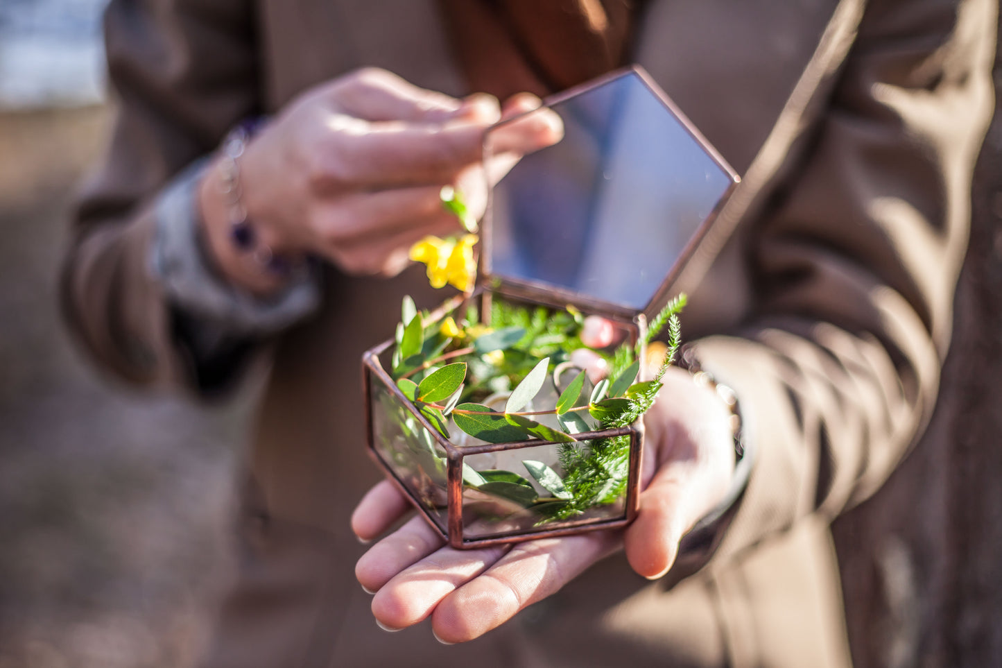 Пятиугольная кольцевая коробка