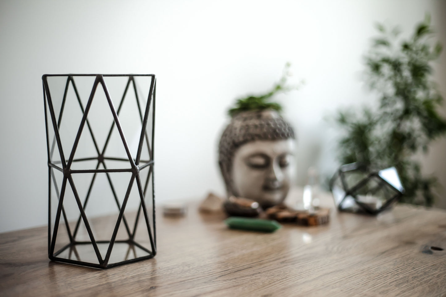 Geometric Double Anti Prism Glass Vase