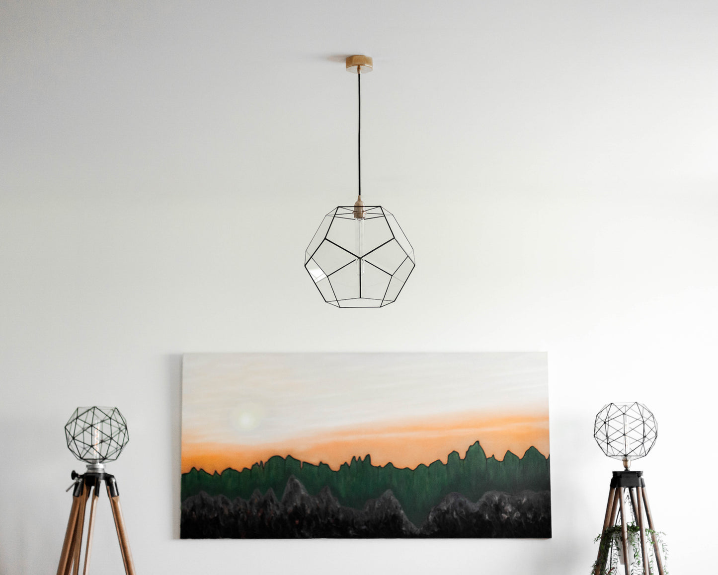 Dodecahedron Glass Chandelier