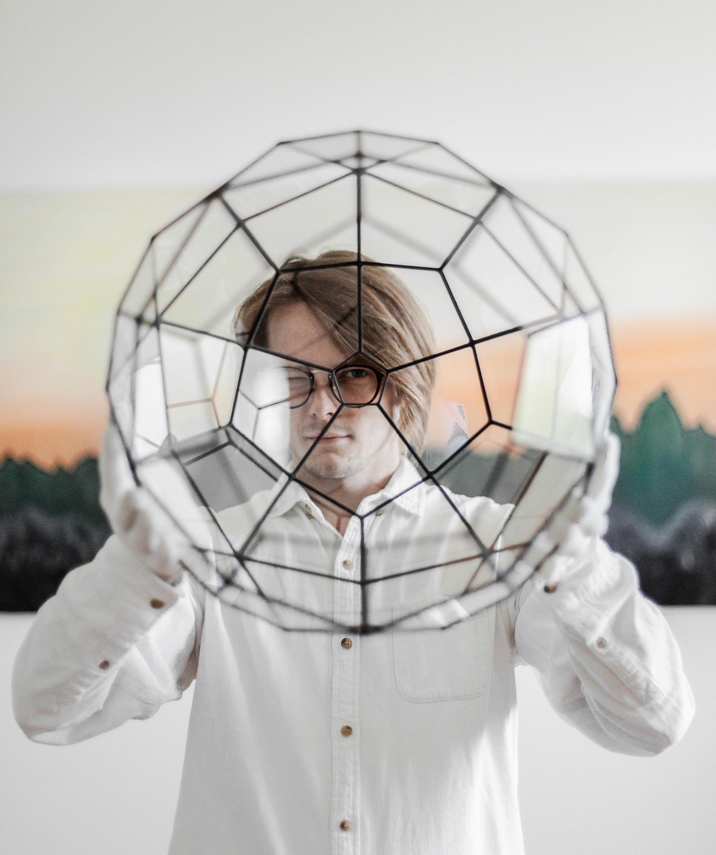 Geocrystal Earth Geometric Glass Chandelier