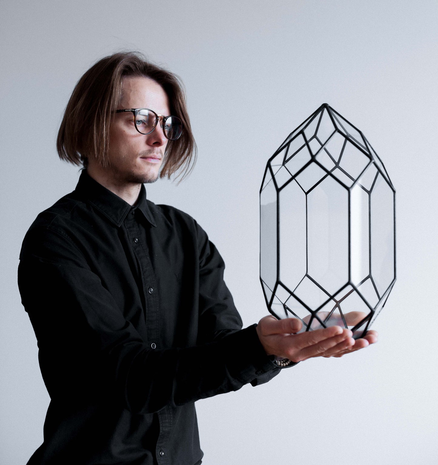 Orchid Crystal Geometric Terrarium