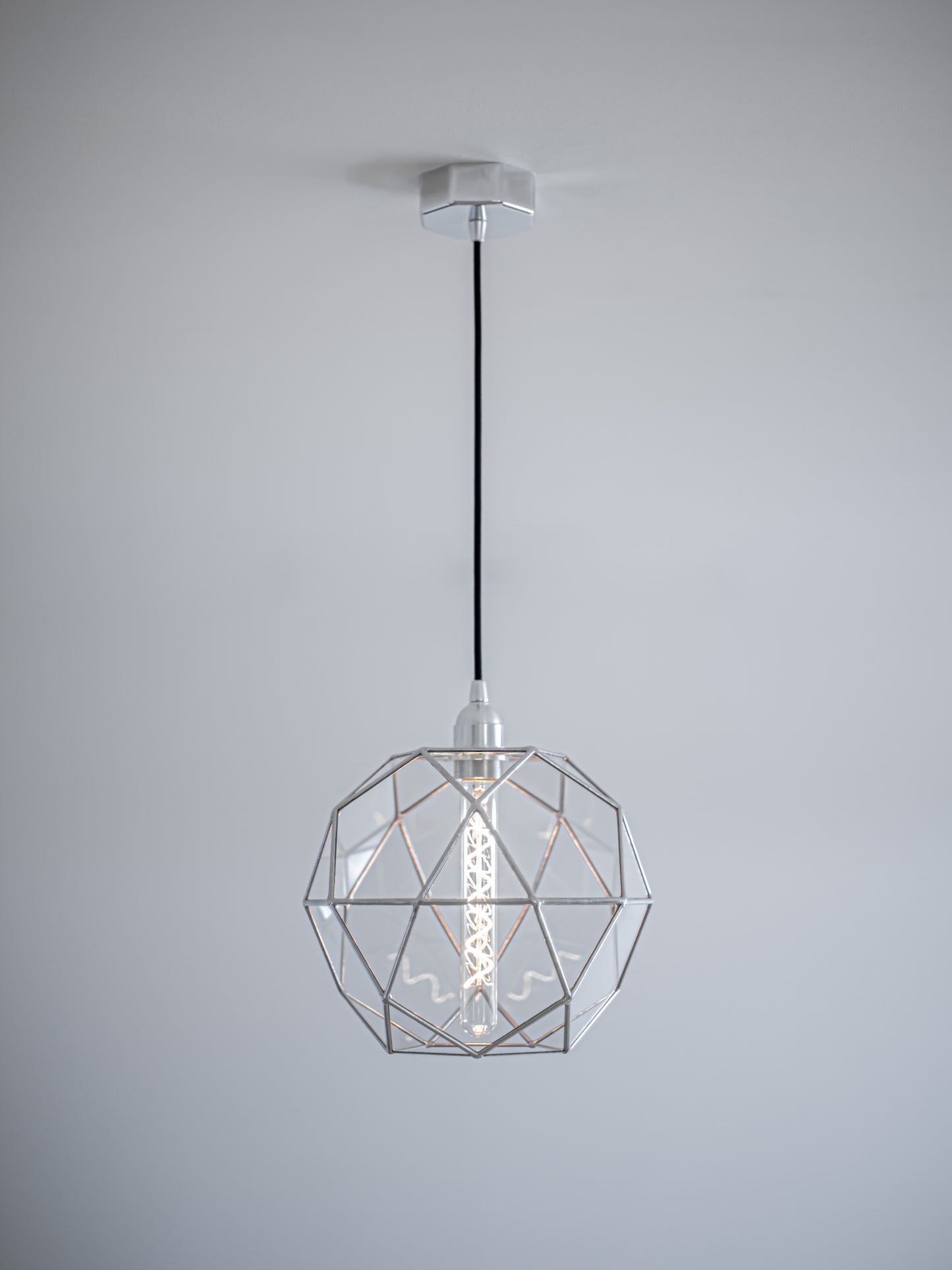 Icosidodecahedron Glass Chandelier